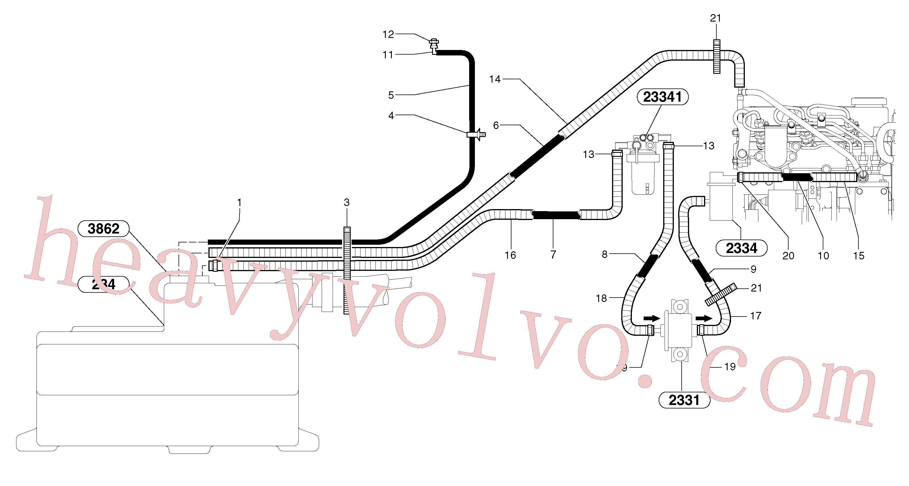 VOE11803827 for Volvo Fuel circuit(235AY1 assembly)