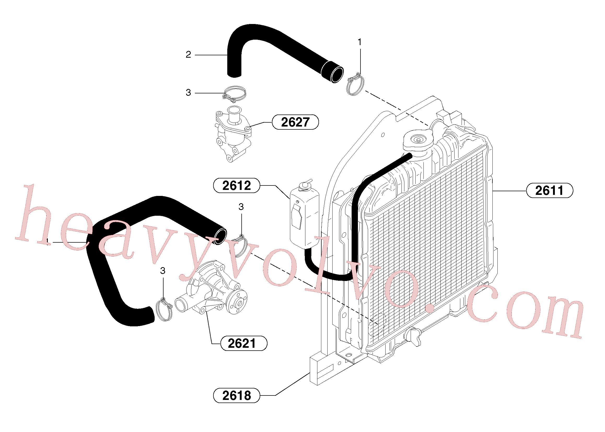 VOE11806173 for Volvo Cooling circuit(2615Y1 assembly)