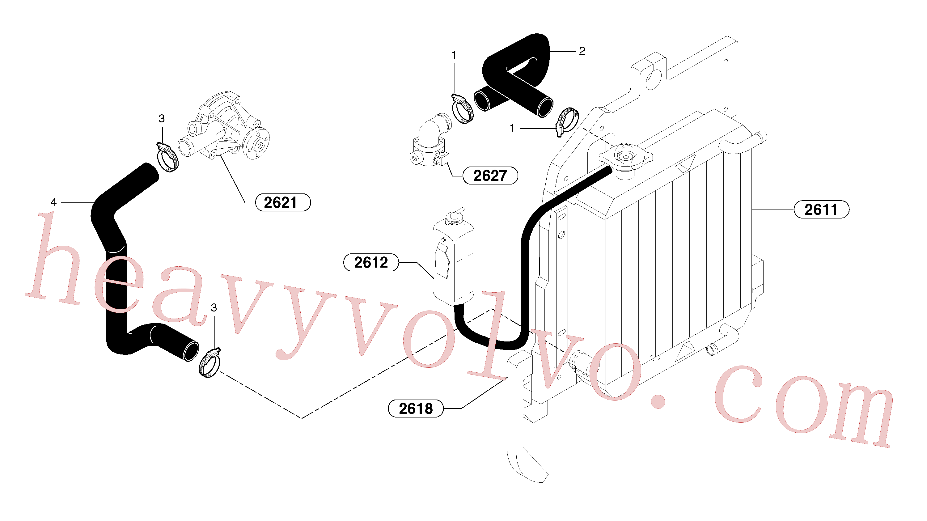 VOE11806173 for Volvo Cooling circuit(2615Y4 assembly)