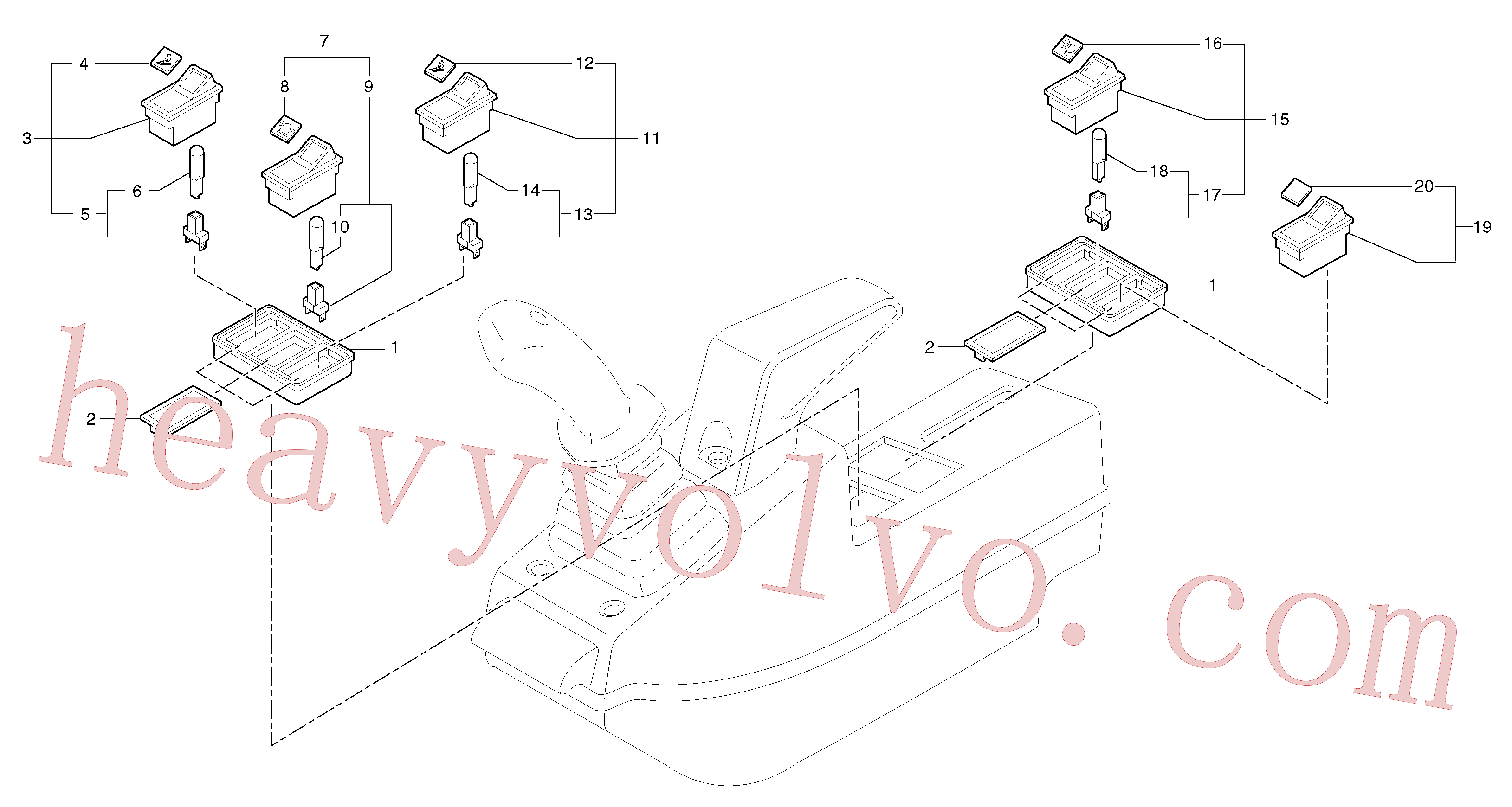 VOE11804128 for Volvo Operator's station : instrument panel ( left )(3641AY1 assembly)