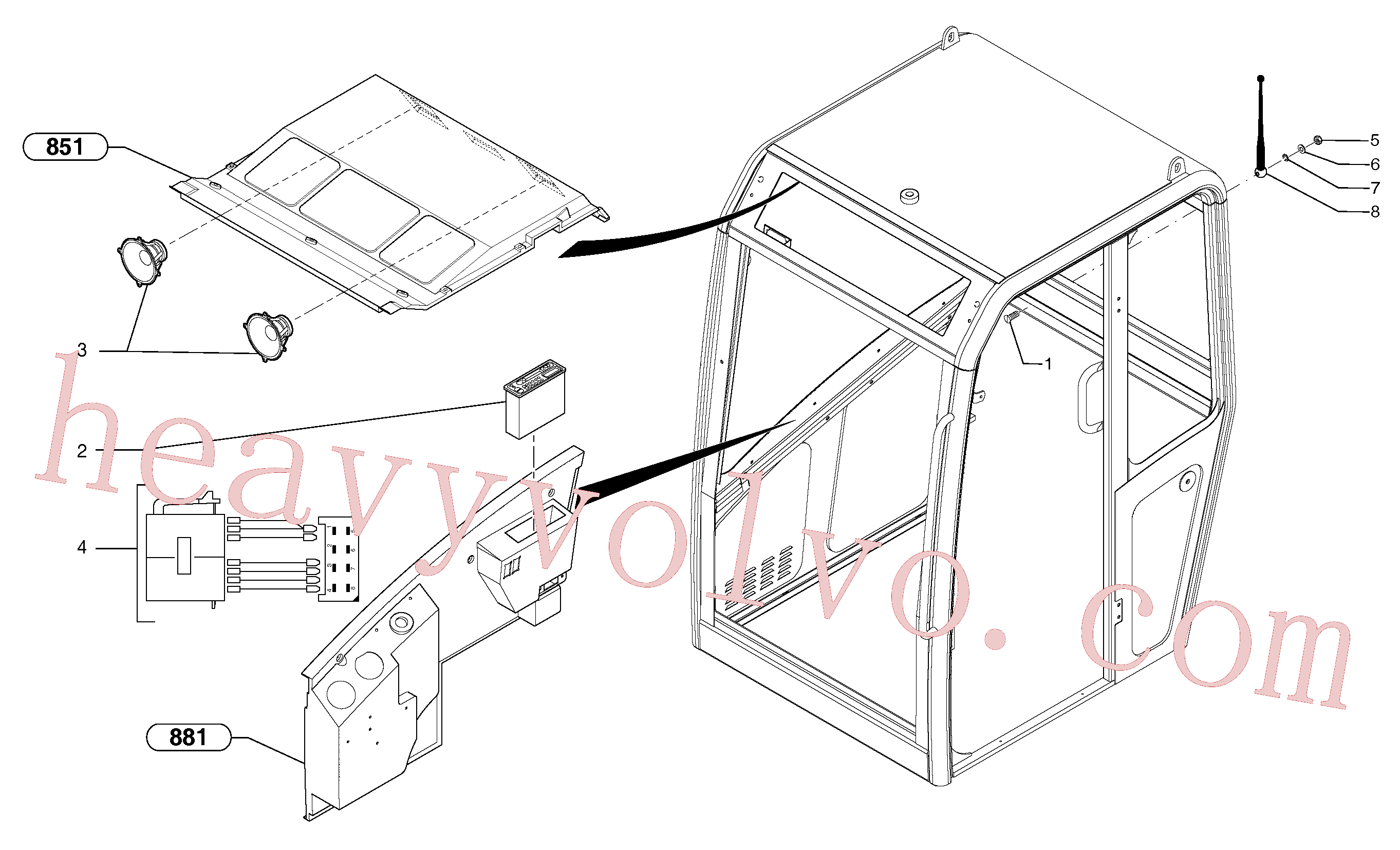 PJ4470017 for Volvo Radio kit(393AZ1 assembly)