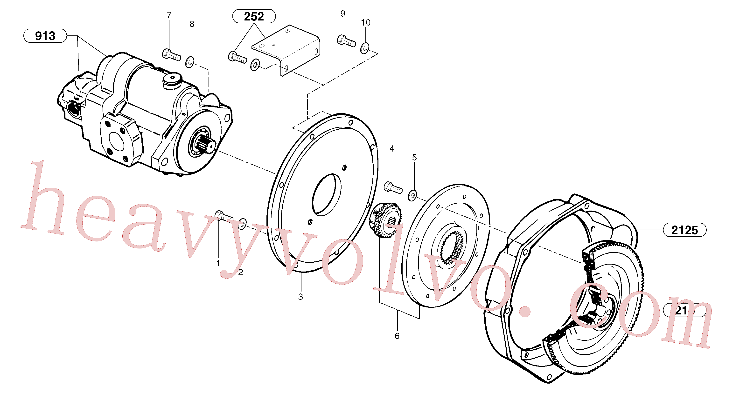 PJ5010018 for Volvo Engine coupling / hydraulic pump(415Y1 assembly)