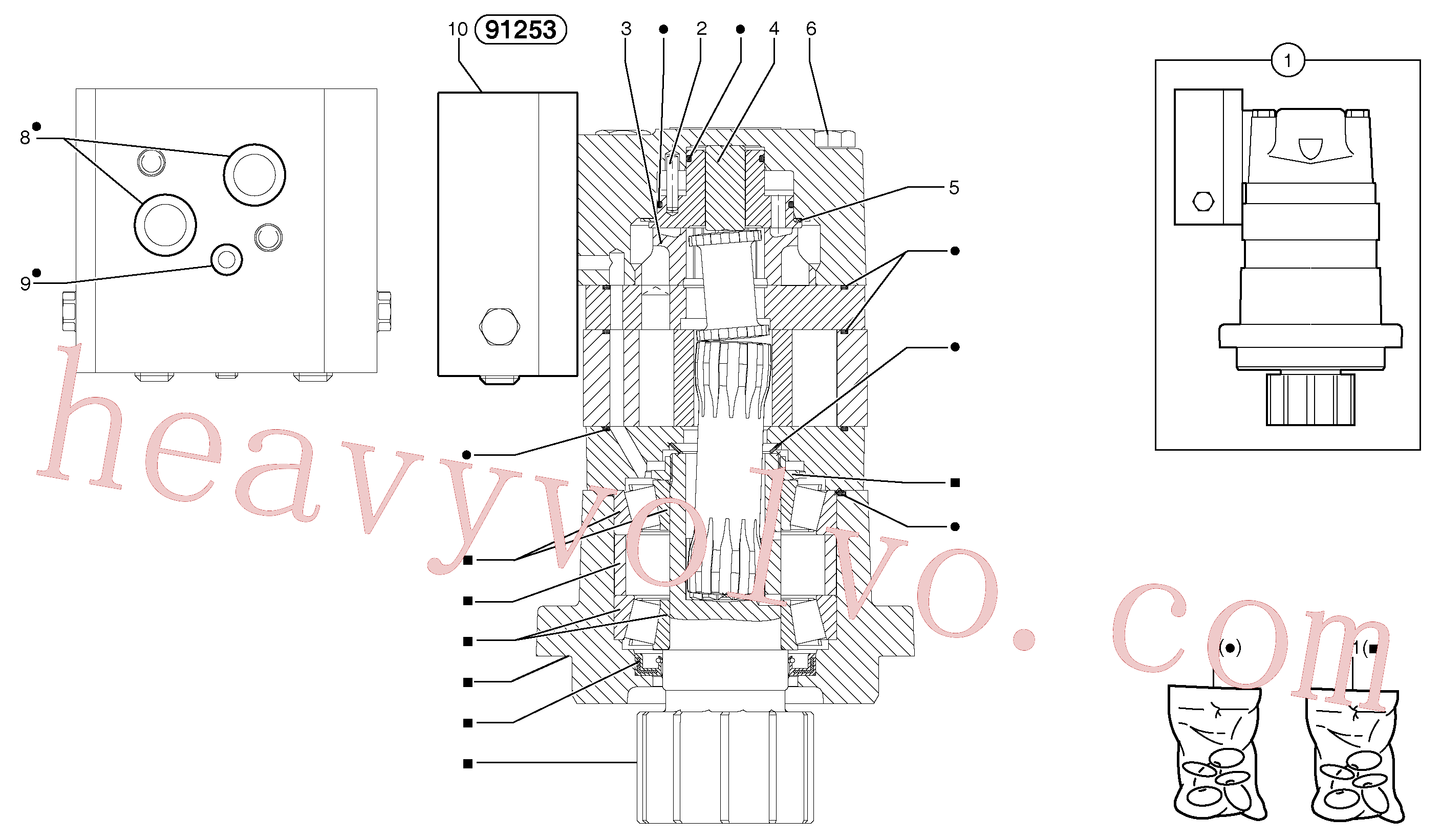 PJ7416854 for Volvo Slewing gear motor(4412AZ1 assembly)