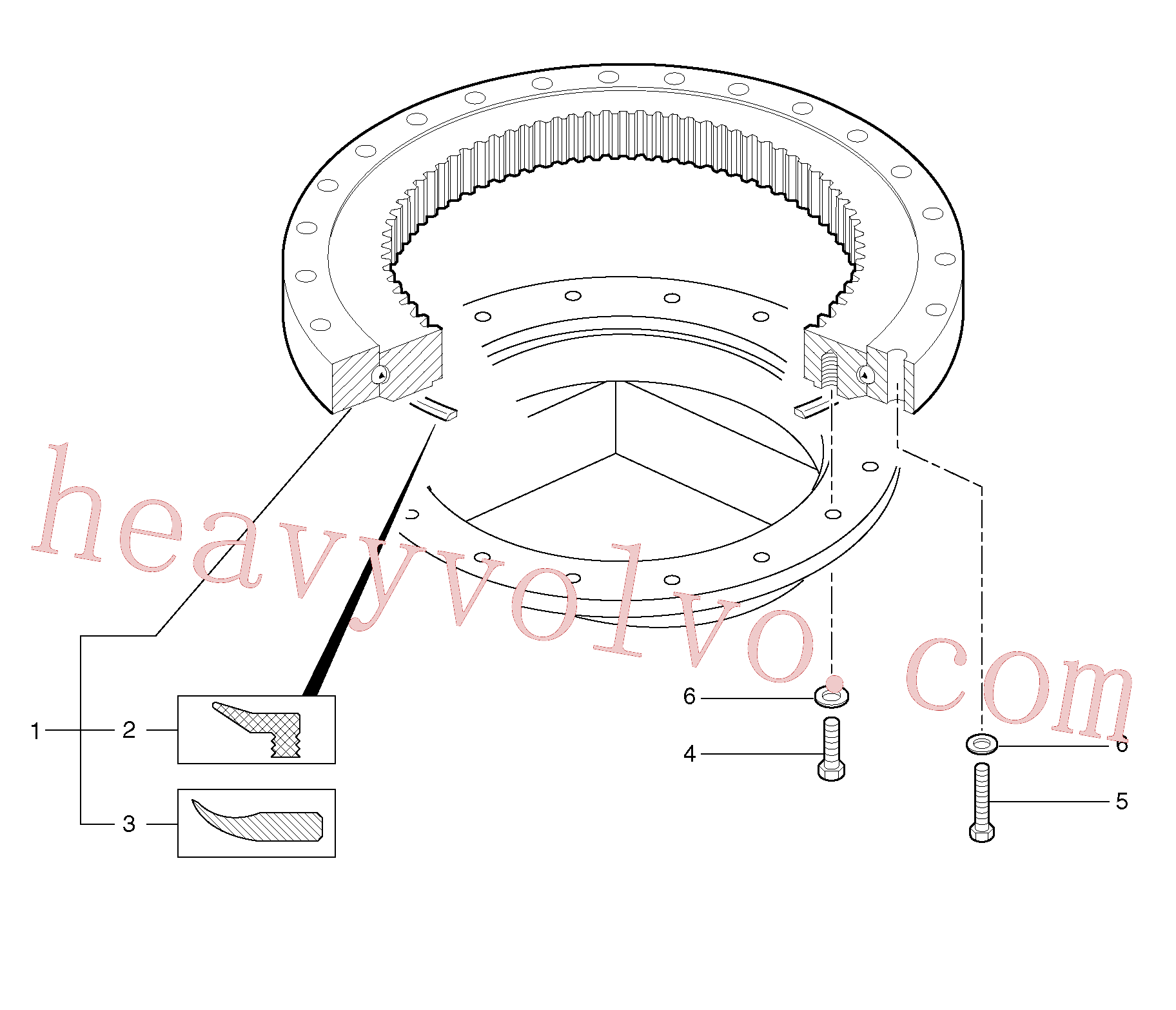 VOE11806462 for Volvo Slewing ring(4922X1 assembly)