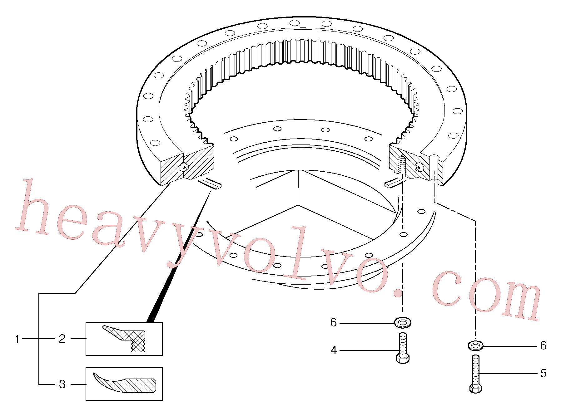 VOE11806462 for Volvo Slewing ring(4922Z1 assembly)