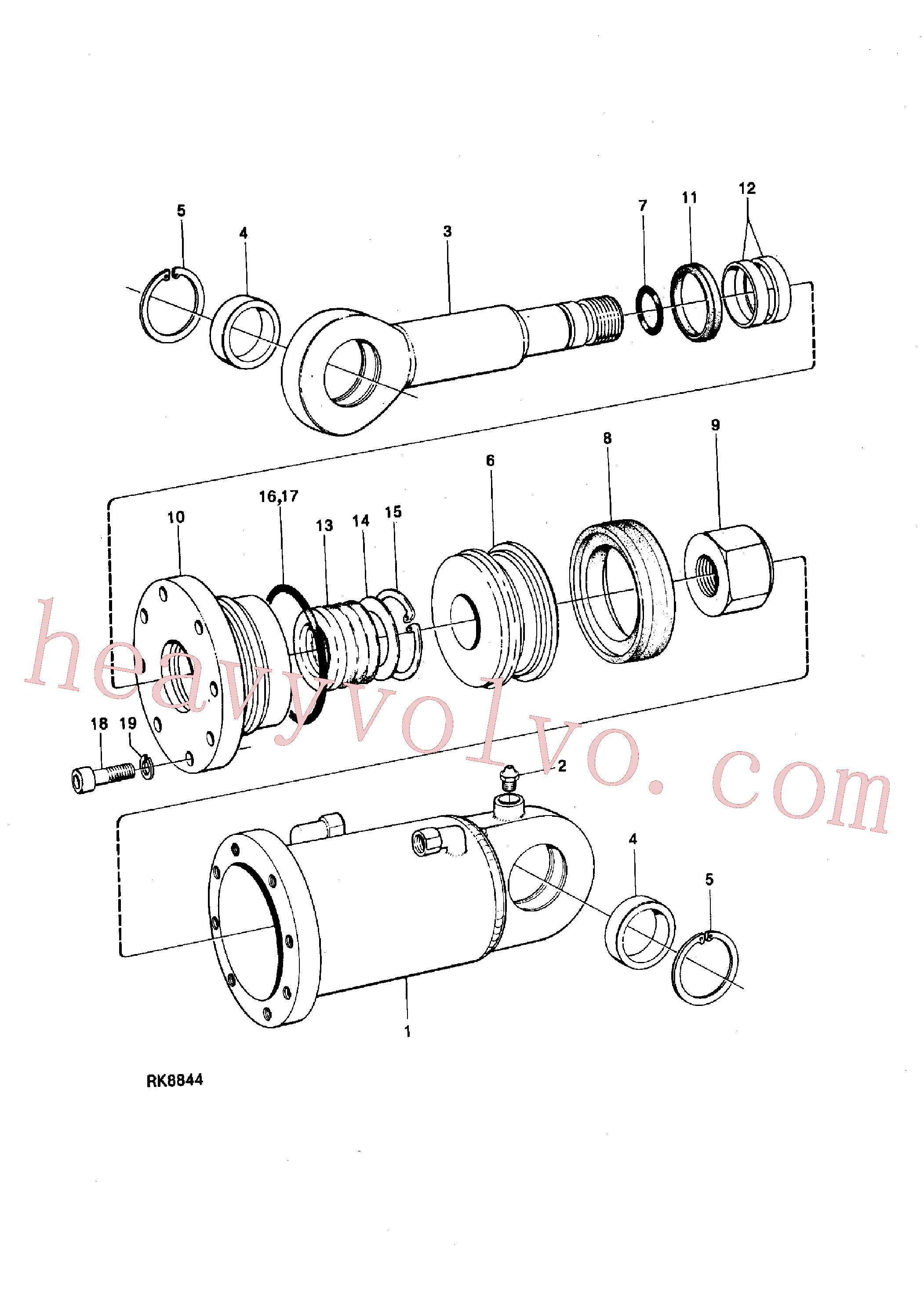 VOE13944938 for Volvo Hydraulic cylinder(8844 assembly)