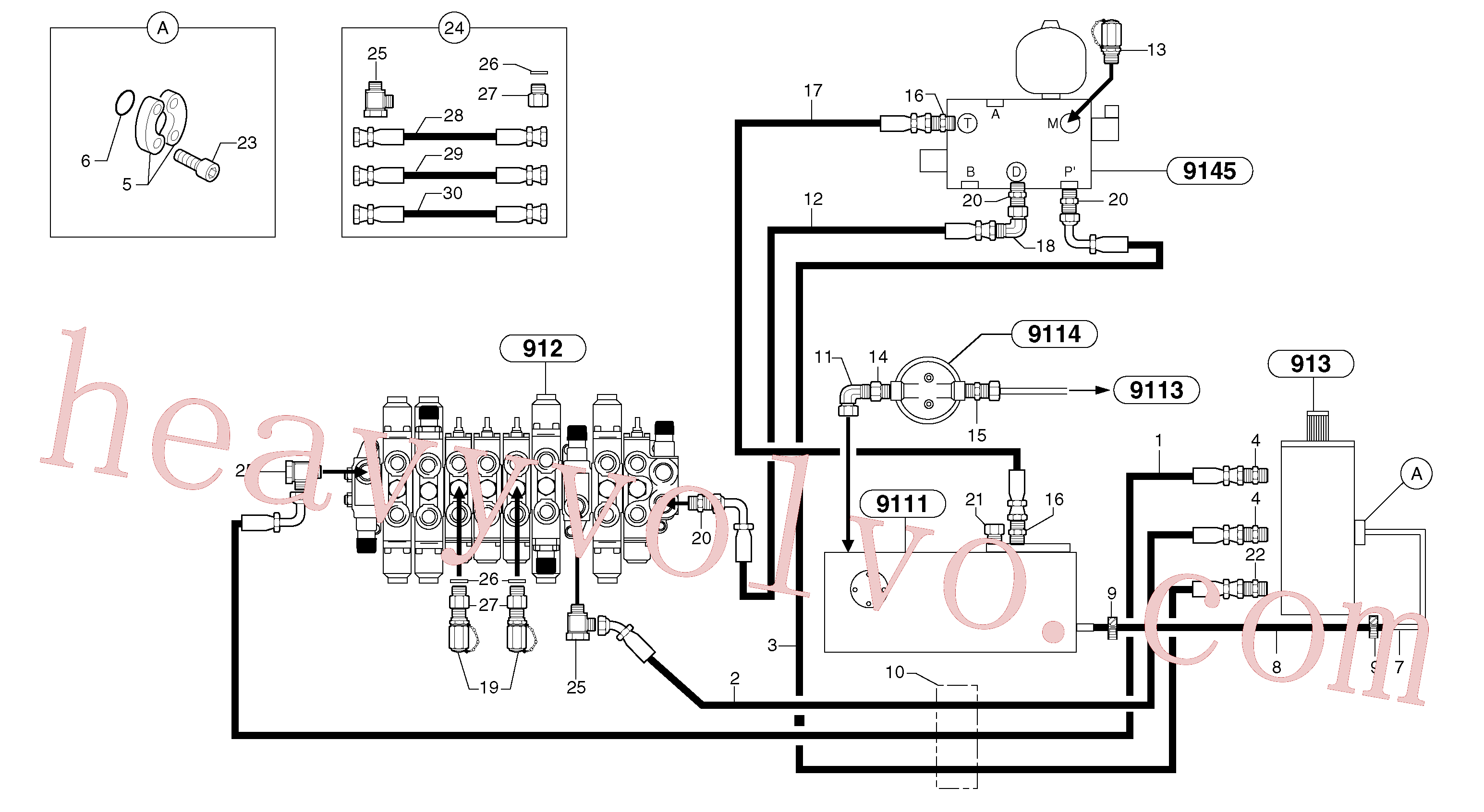 VOE11802725 for Volvo Attachments supply and return circuit(9112X3 assembly)