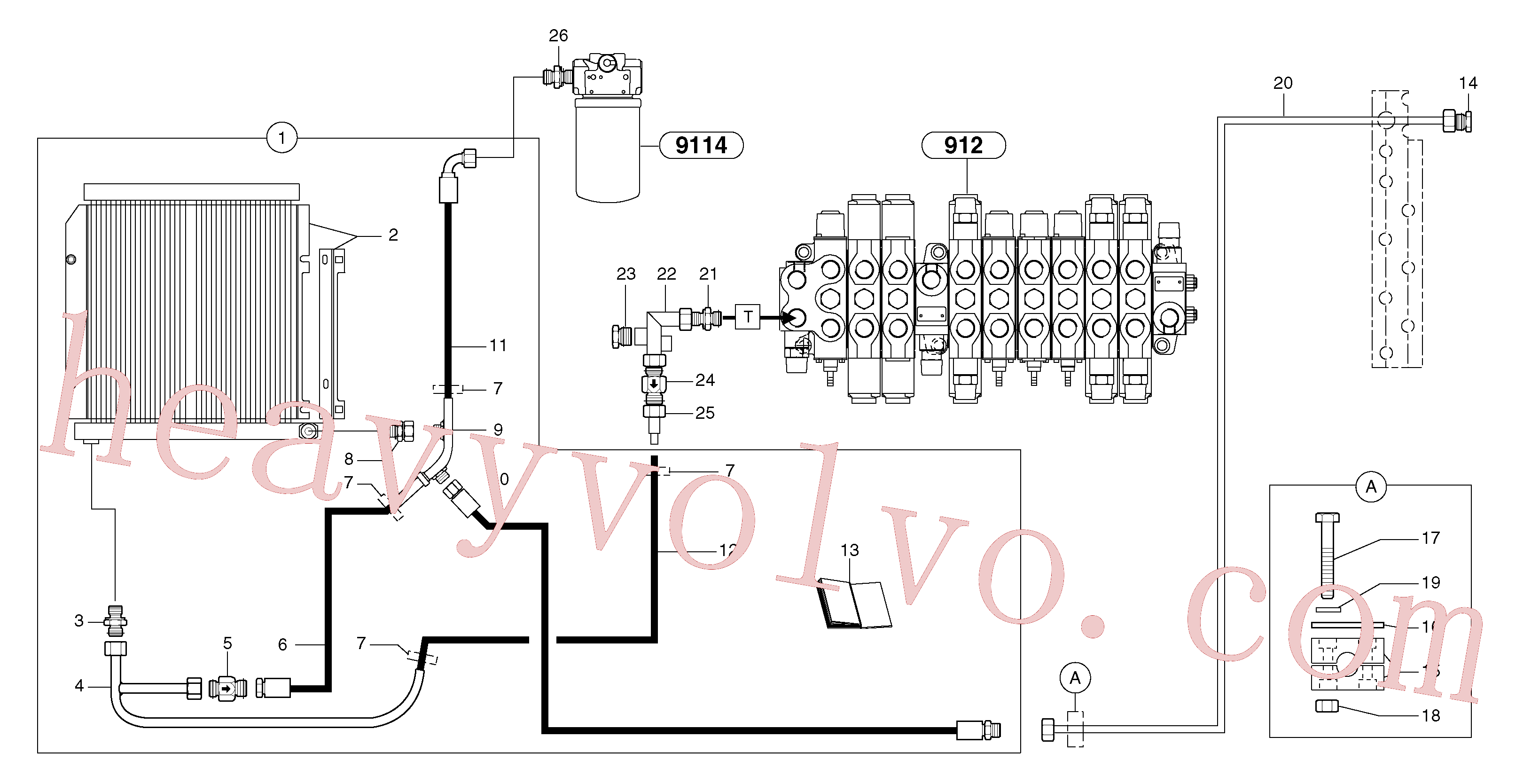 PJ6010237 for Volvo Hydr. circuit. ( Oil cooler )(9113AY1 assembly)