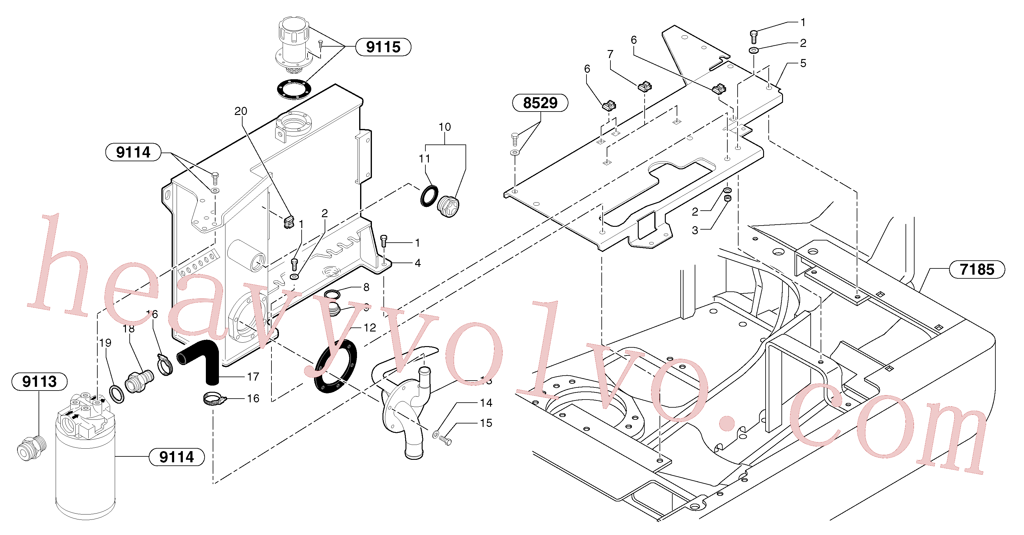 PJ4740019 for Volvo Hydraulic tank(911Y1 assembly)