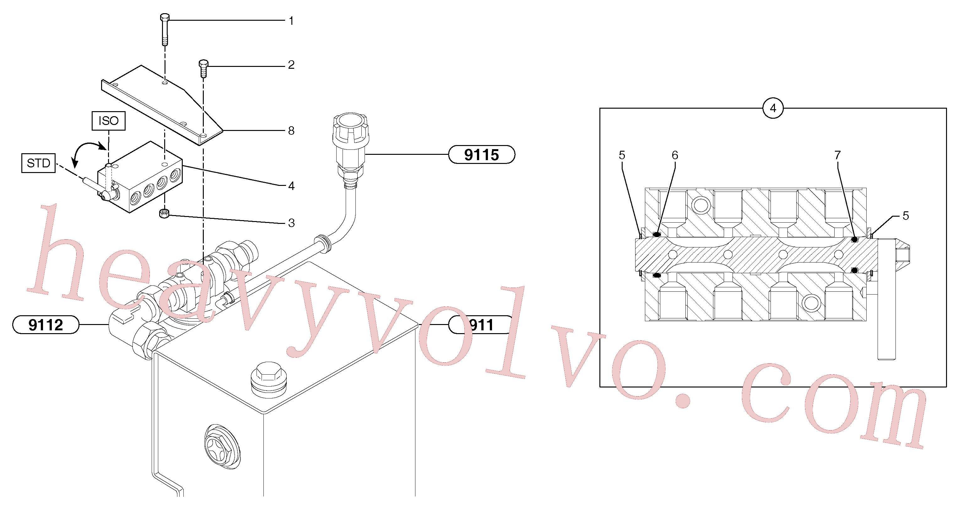 PJ7417865 for Volvo Std or Iso equipment control selector switch (us)(91219NZ1 assembly)