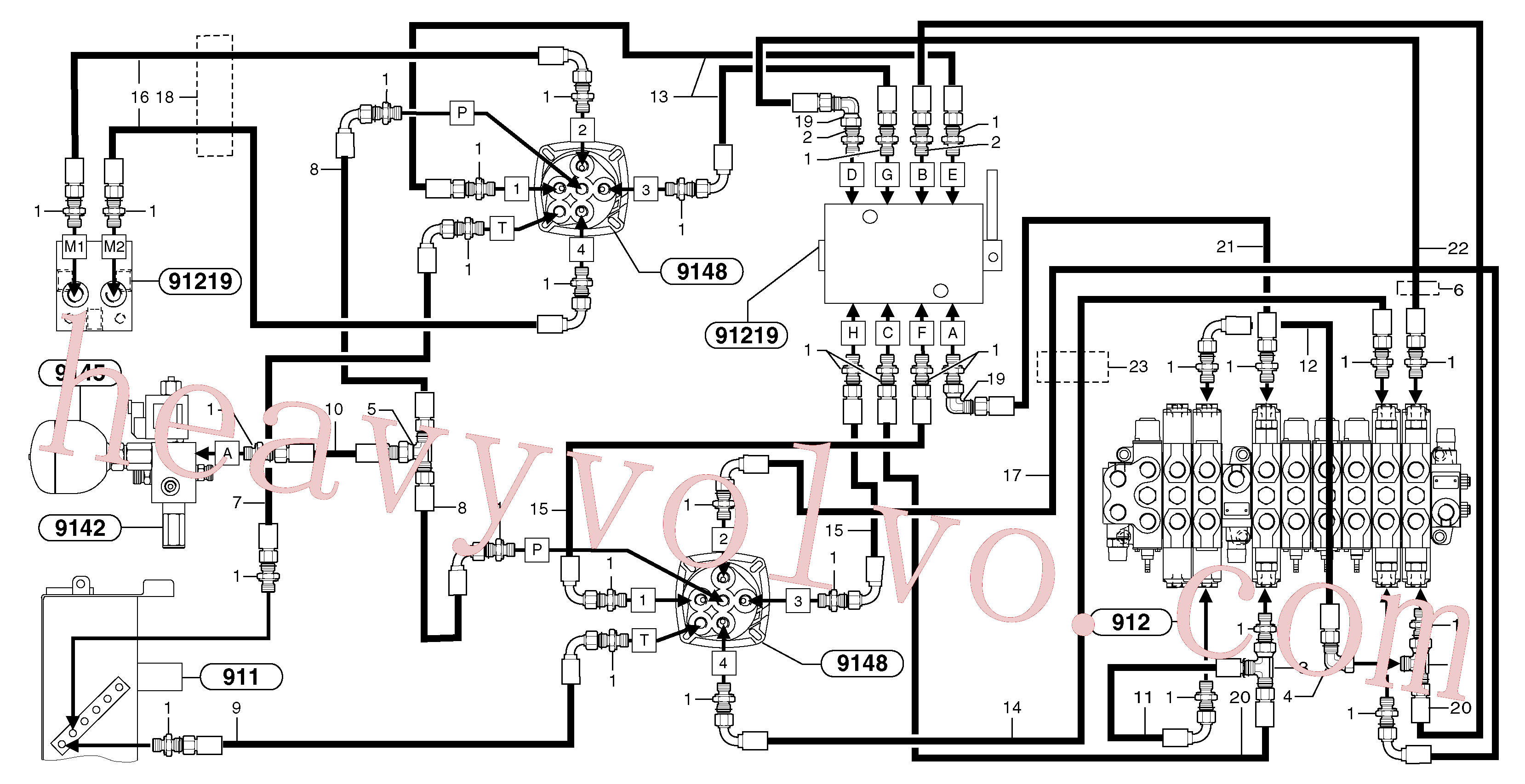 PJ4690299 for Volvo Hydr. circuit ( control's attachment )(9147NY1 assembly)