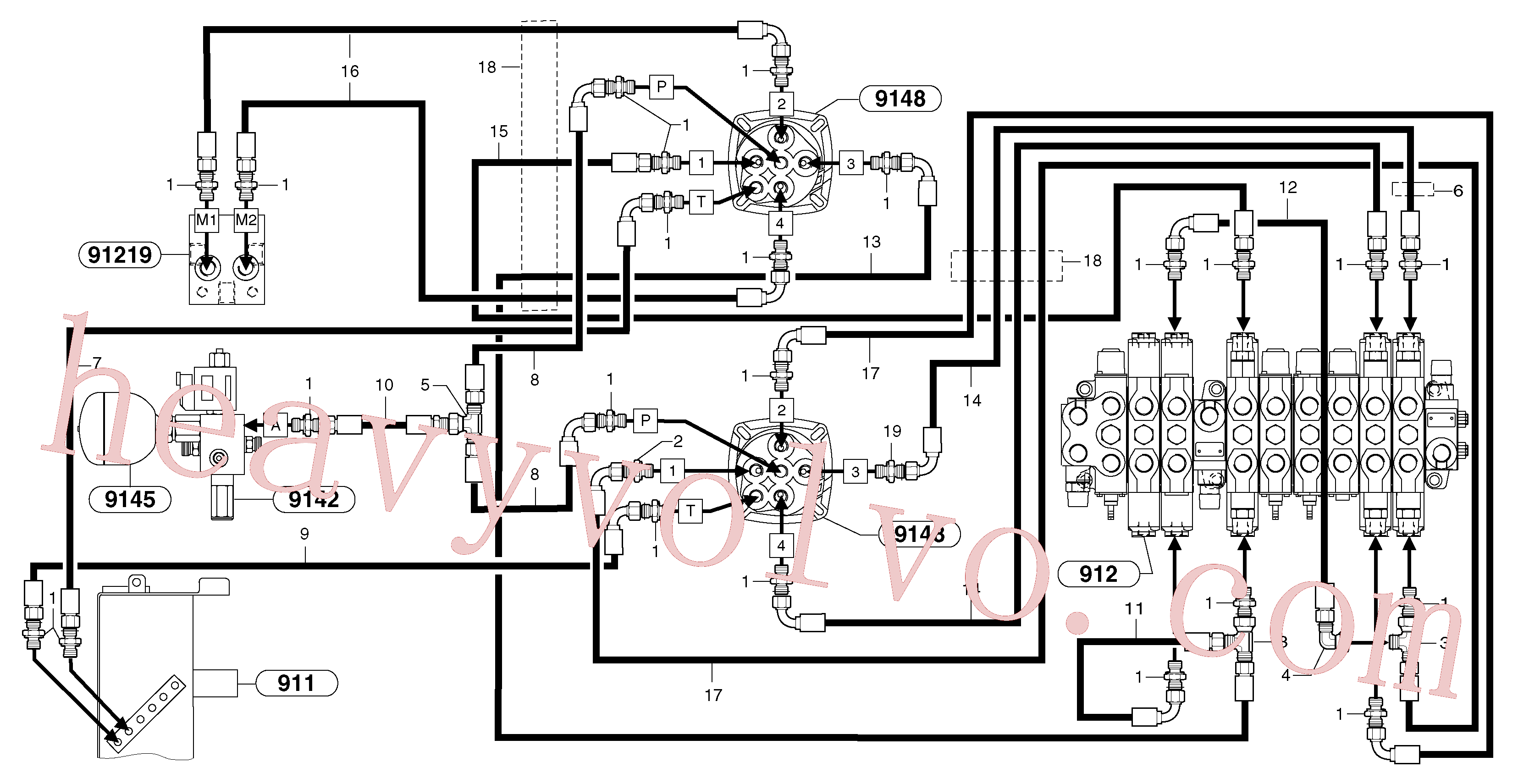 PJ4690299 for Volvo Hydr. circuit ( control's attachment )(9147Y1 assembly)