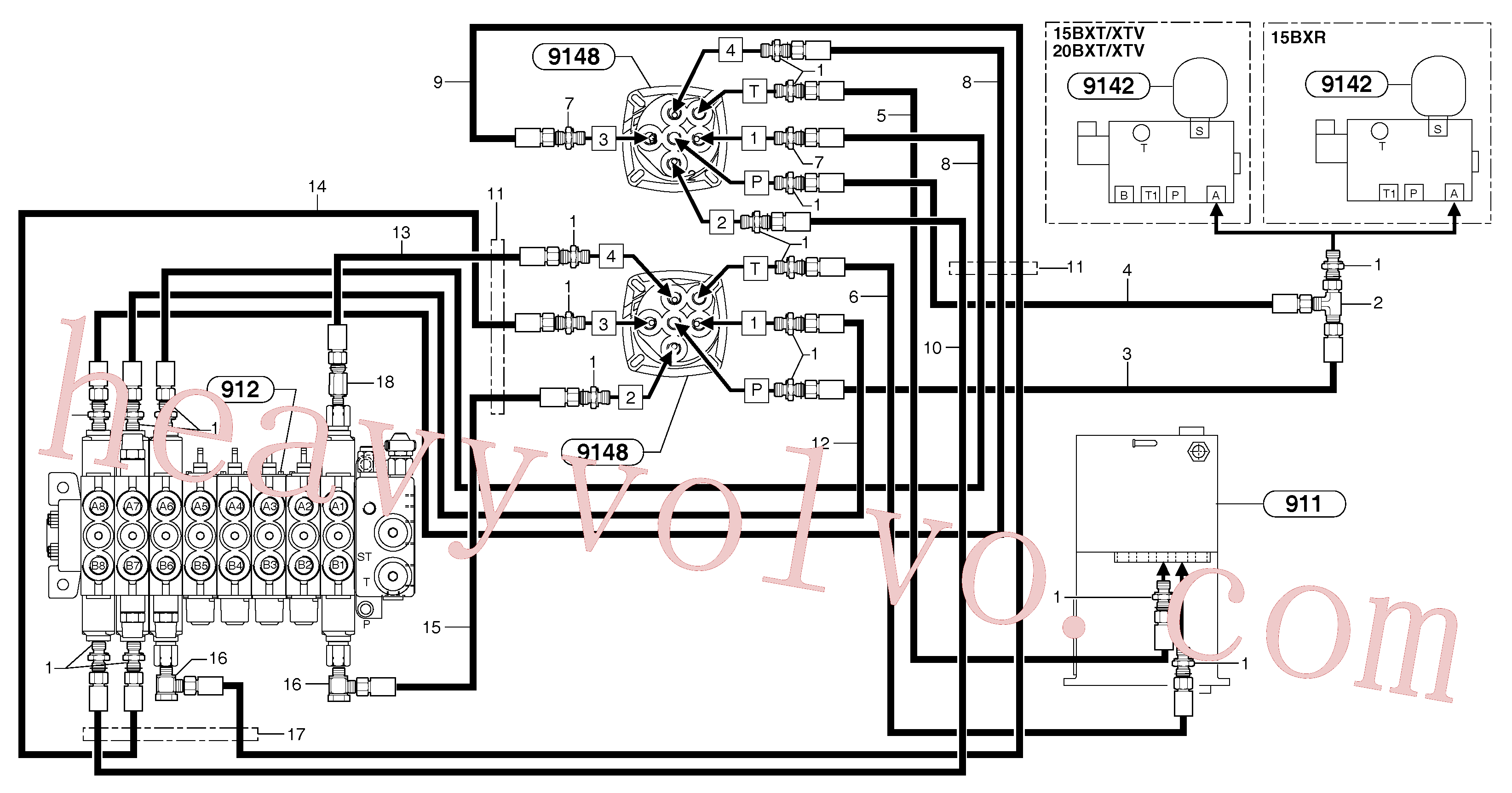 VOE11806418 for Volvo Hydr. circuit ( control's attachment )(9147Z1 assembly)