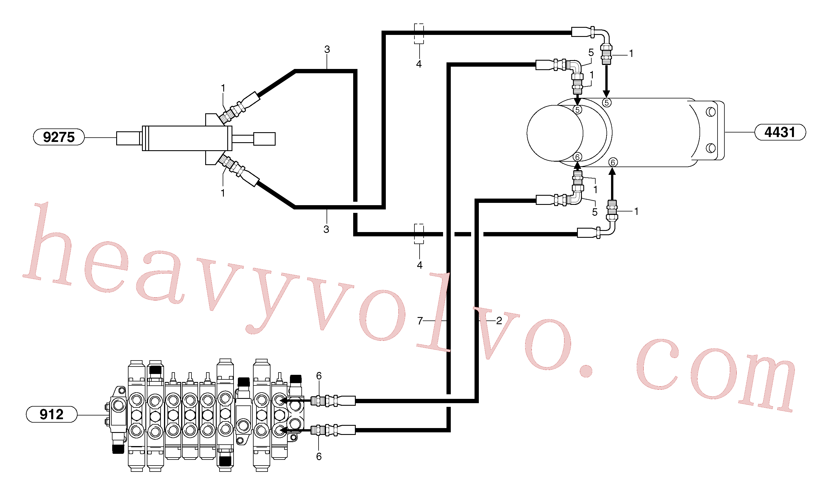 PJ4193040 for Volvo Hydr. circuit. ( dozer blade )(91642X1 assembly)