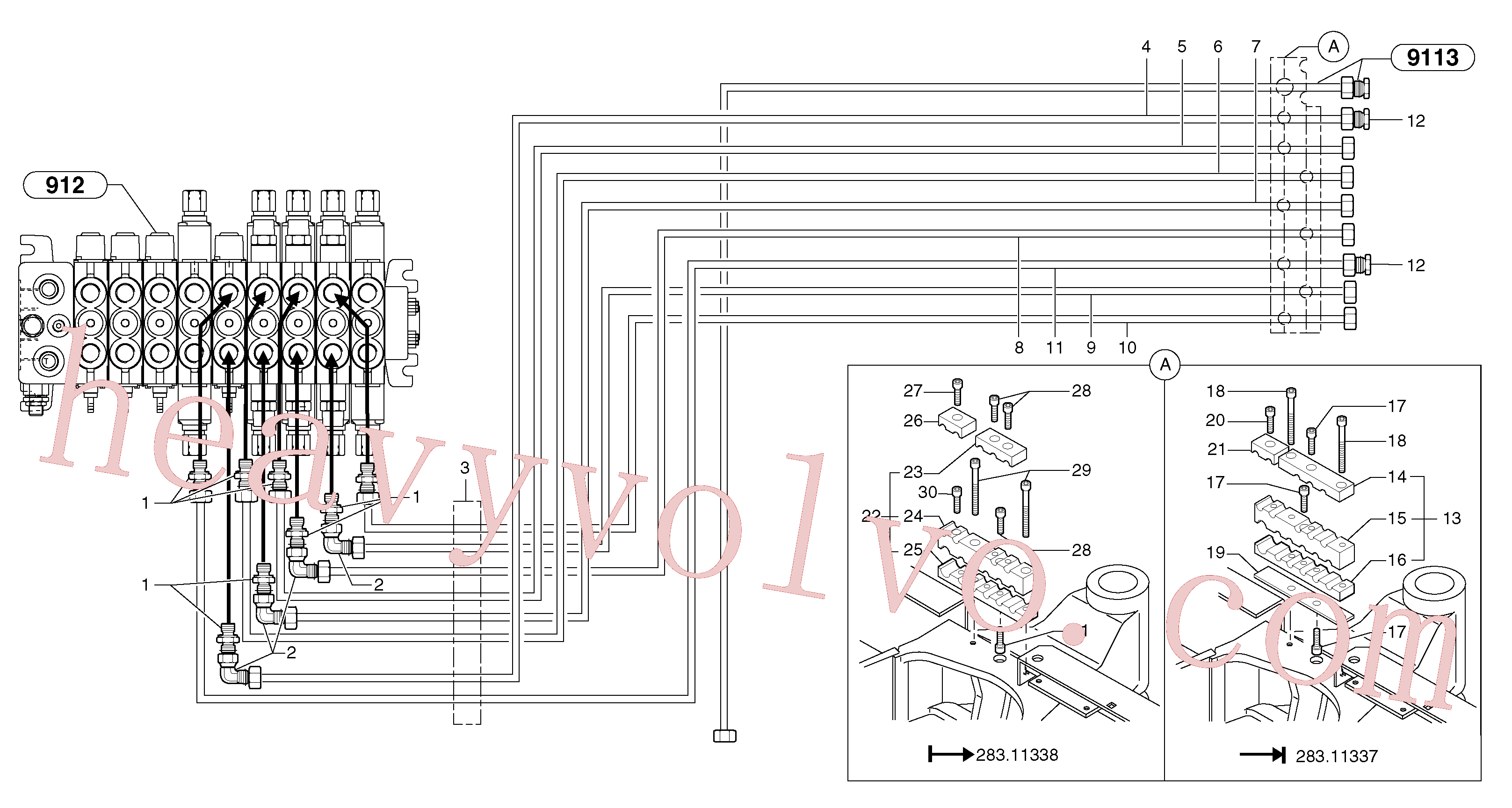 PJ4690771 for Volvo Hydraulic circuit ( platform )(9164FY3 assembly)