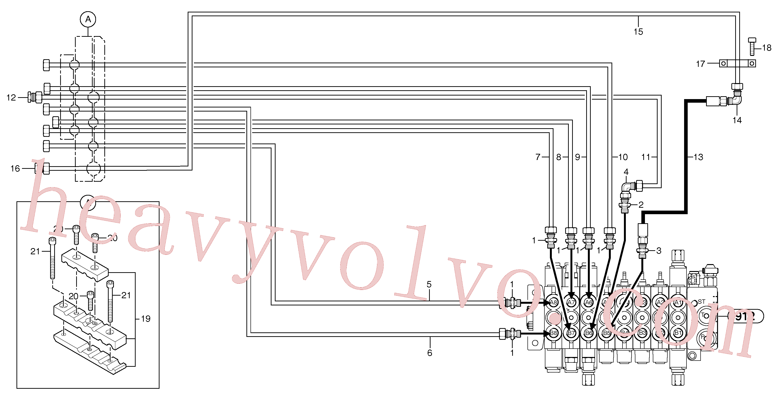 VOE11800337 for Volvo Hydraulic circuit ( platform )(9164JZ1 assembly)