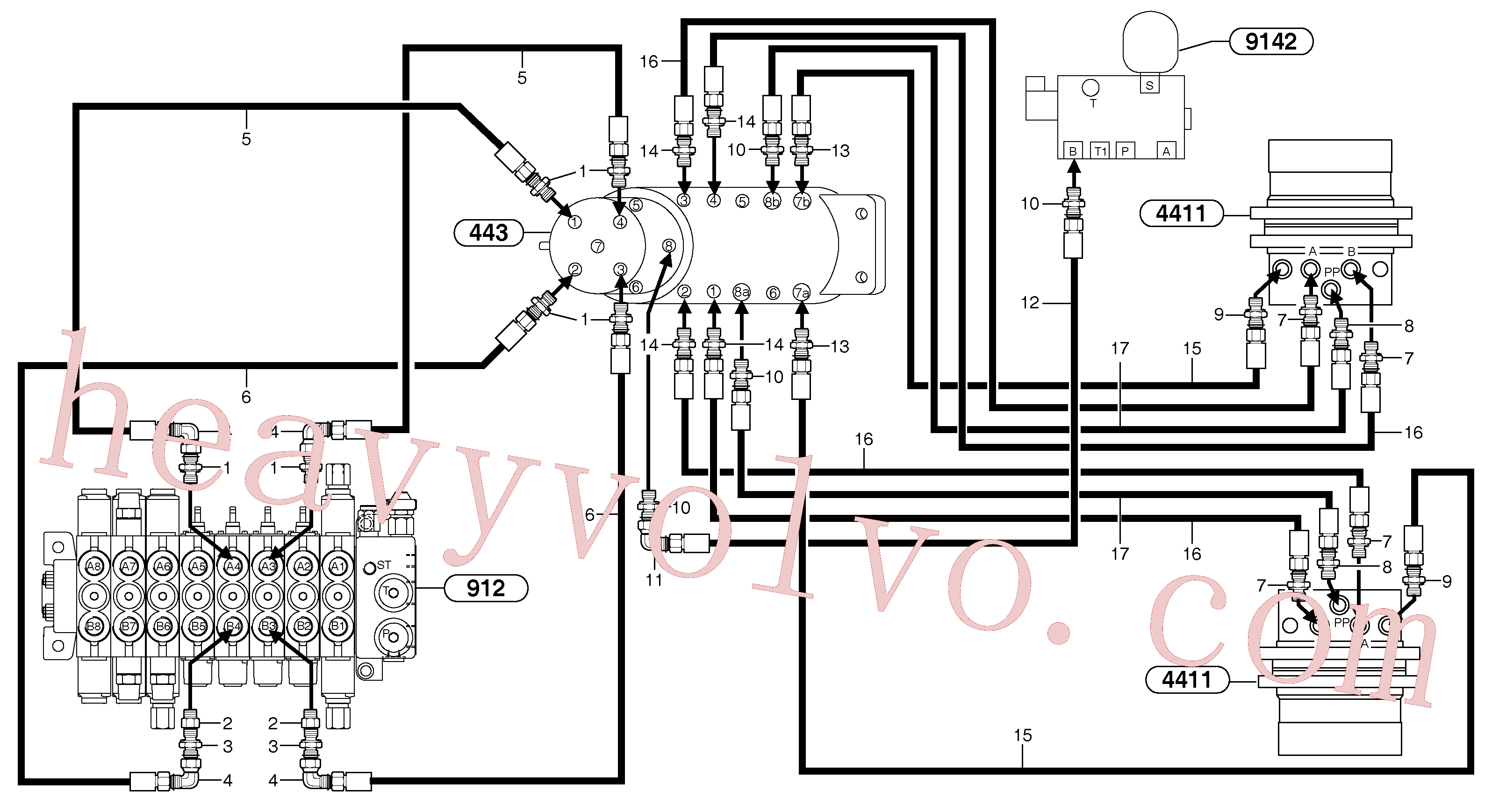 VOE11800905 for Volvo Hydr. circuit. ( travelling )(9164Z1 assembly)