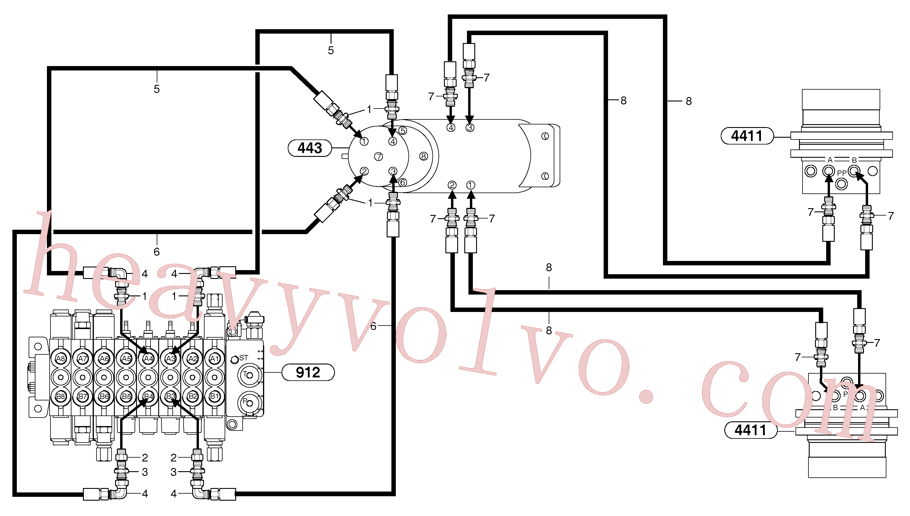 VOE11800905 for Volvo Hydr. circuit. ( travelling )(9164Z3 assembly)