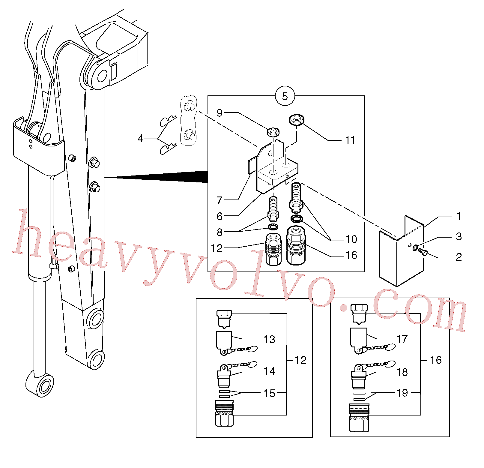 VOE11804963 for Volvo Kit coupler ( accessories )(9165CY1 assembly)