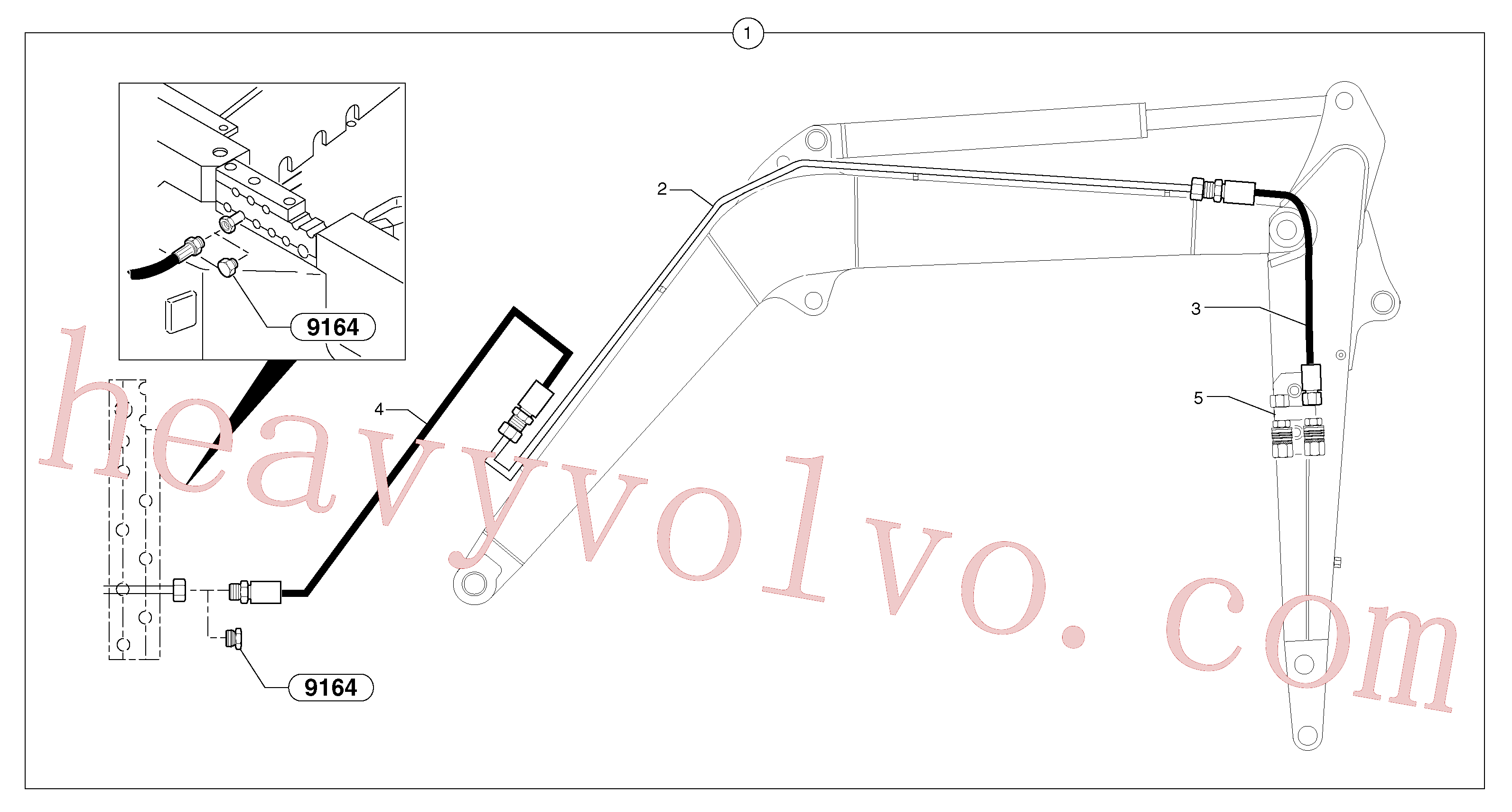 PJ5473014 for Volvo Hydraulic circuit ( double-acting )(9165EY1 assembly)