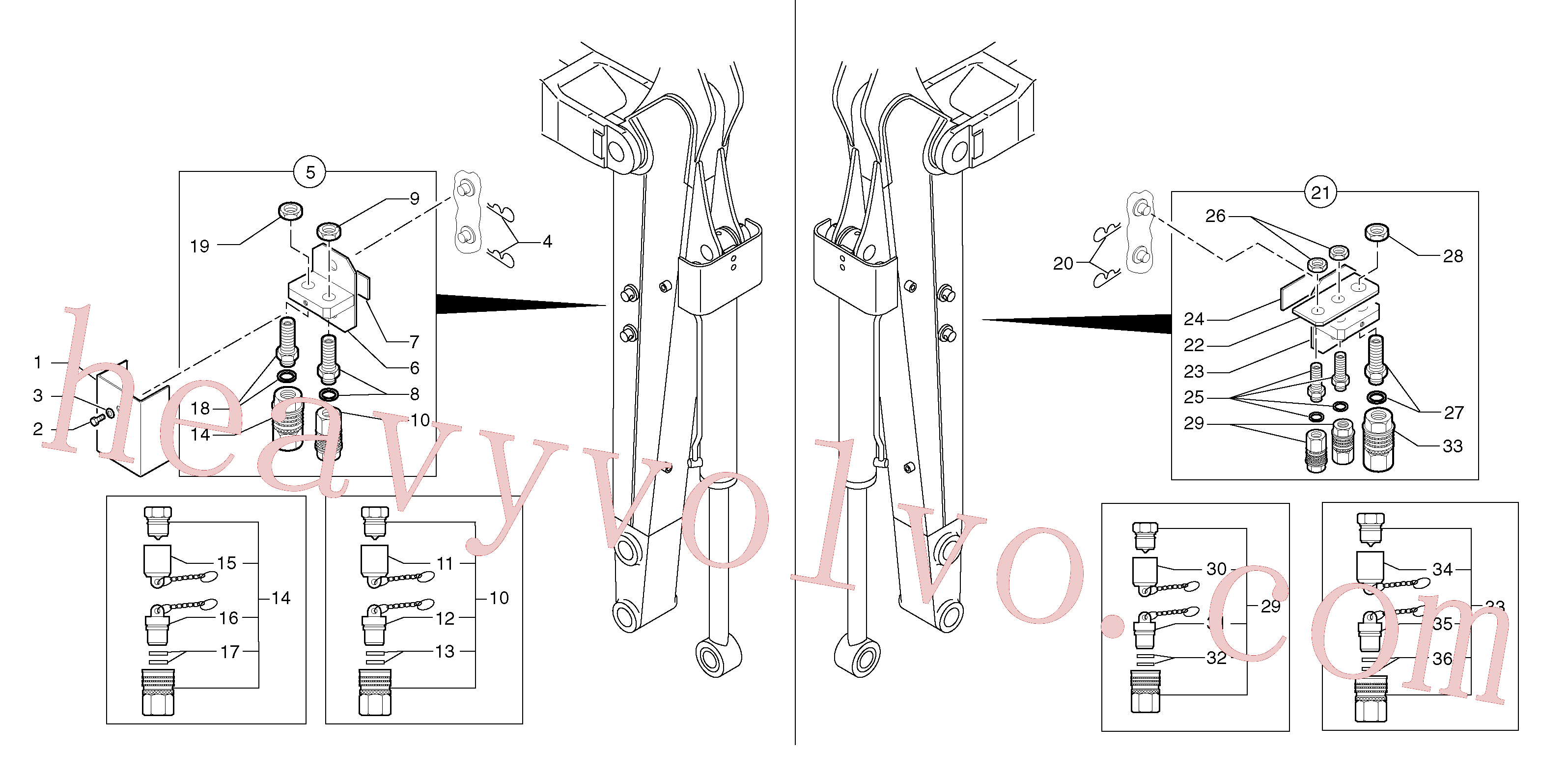 VOE11804938 for Volvo Kit coupler ( grab jaw )(9165KY1 assembly)