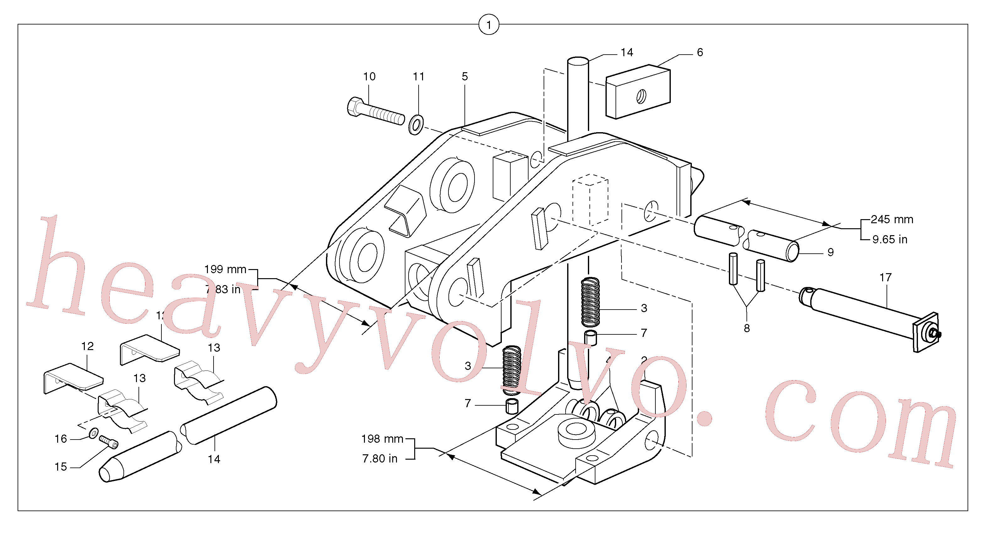 PJ4810010 for Volvo Tool holder / mechanical control(9241AY3 assembly)