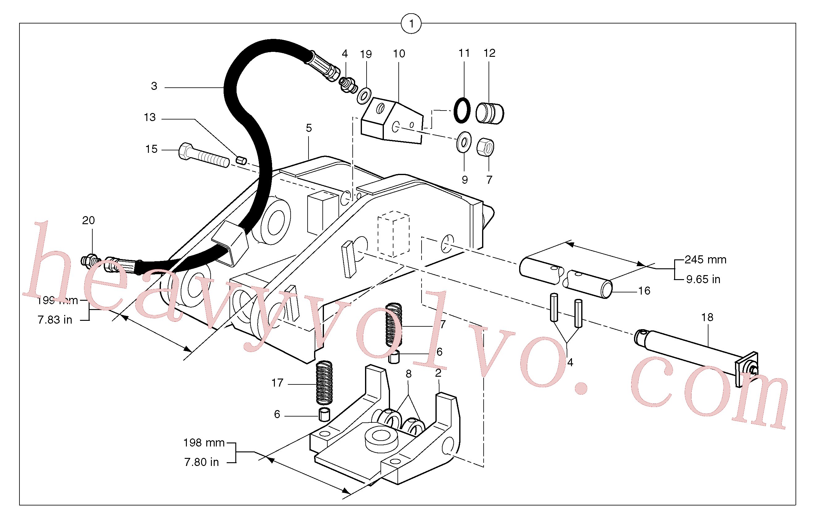 PJ4750658 for Volvo Tool holder / hydraulic control(9241HY3 assembly)