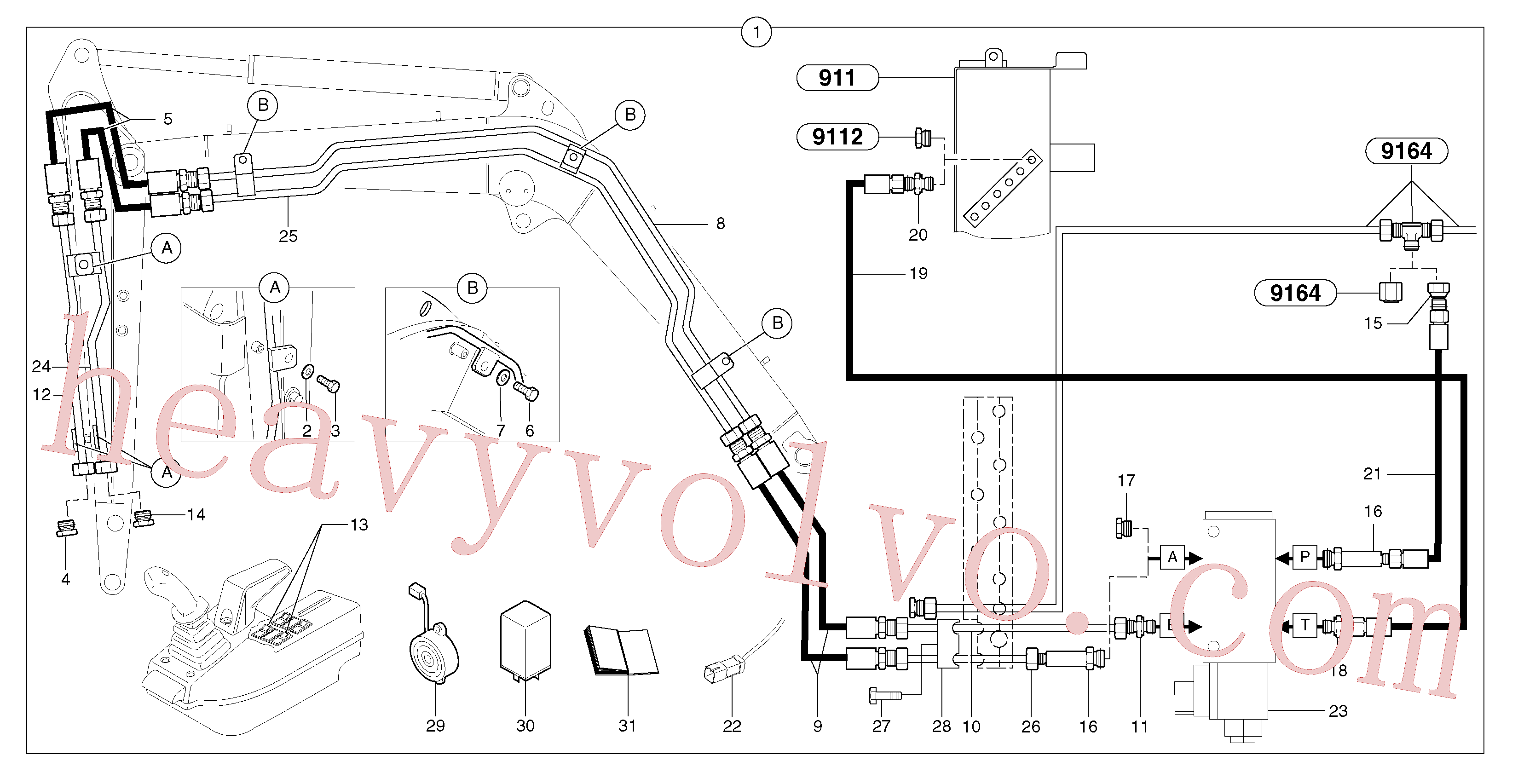 VOE11805636 for Volvo Hyd. circuit (quickfit/double-acting)(9244CY1 assembly)