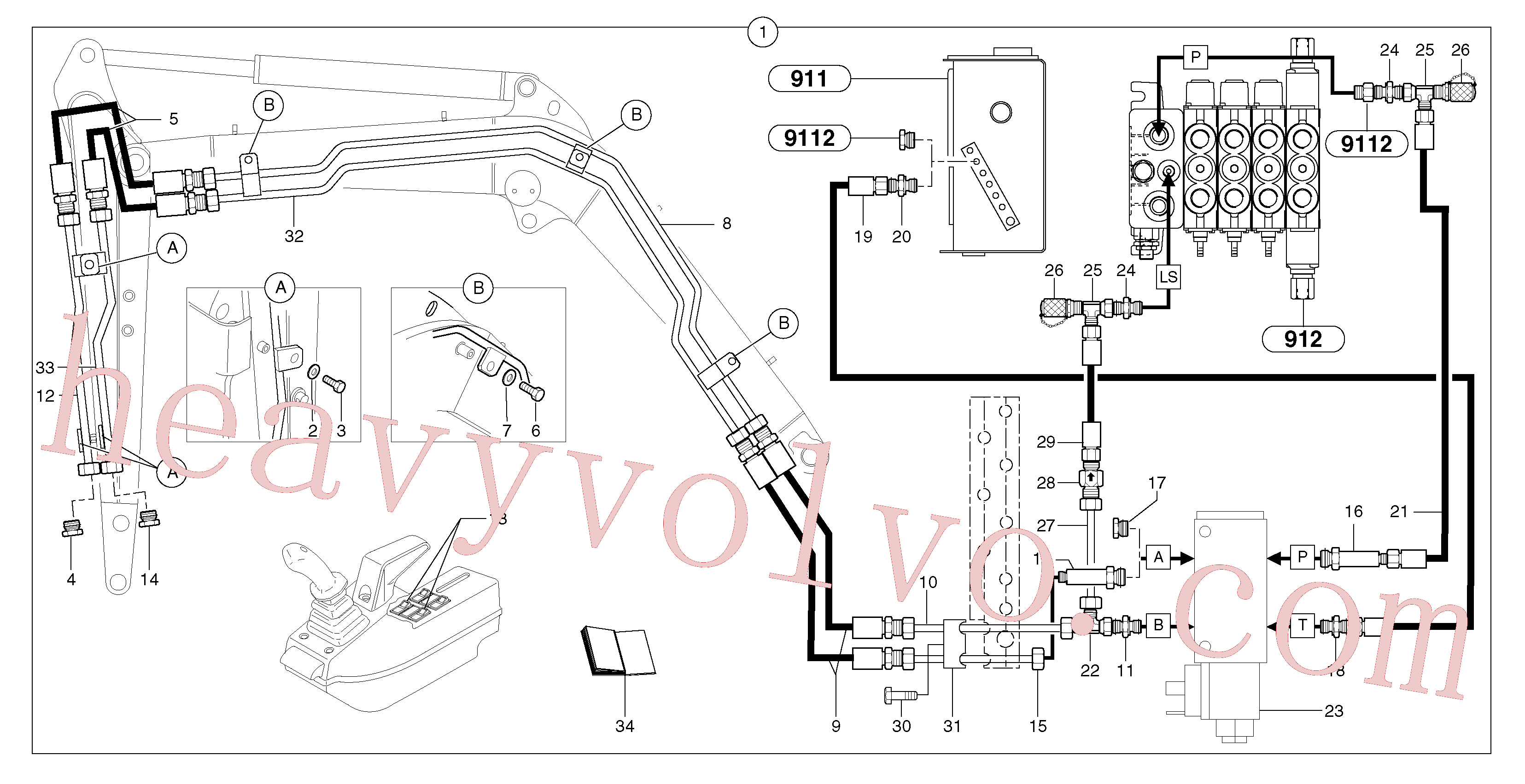 VOE11805922 for Volvo Hyd. circuit (quickfit/double-acting)(9244CY3 assembly)