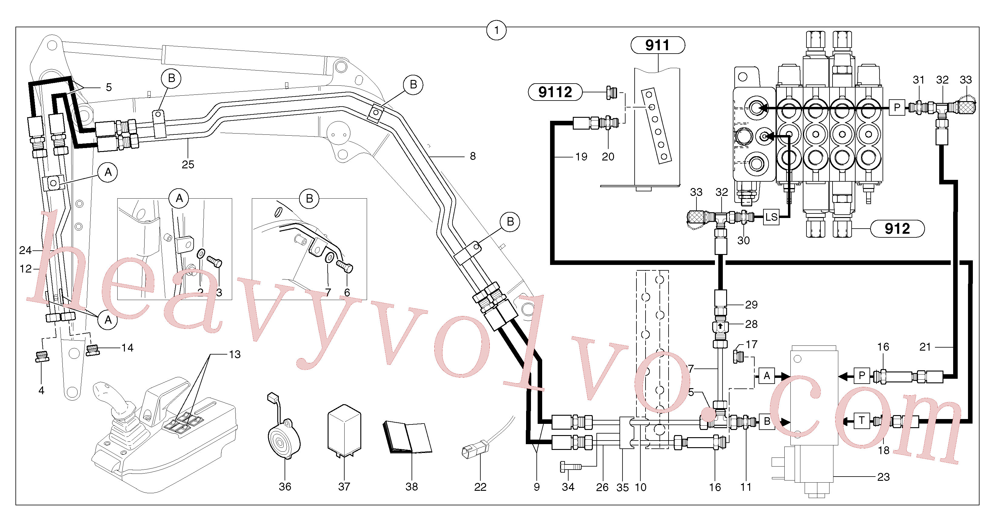 VOE11802725 for Volvo Hyd. circuit (quickfit/double-acting)(9244DY1 assembly)