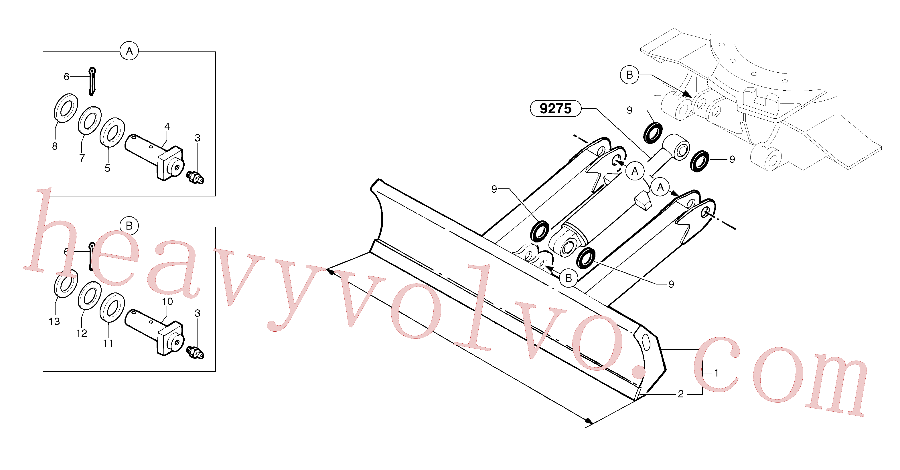 PJ4090023 for Volvo Dozer blade(9271X3 assembly)