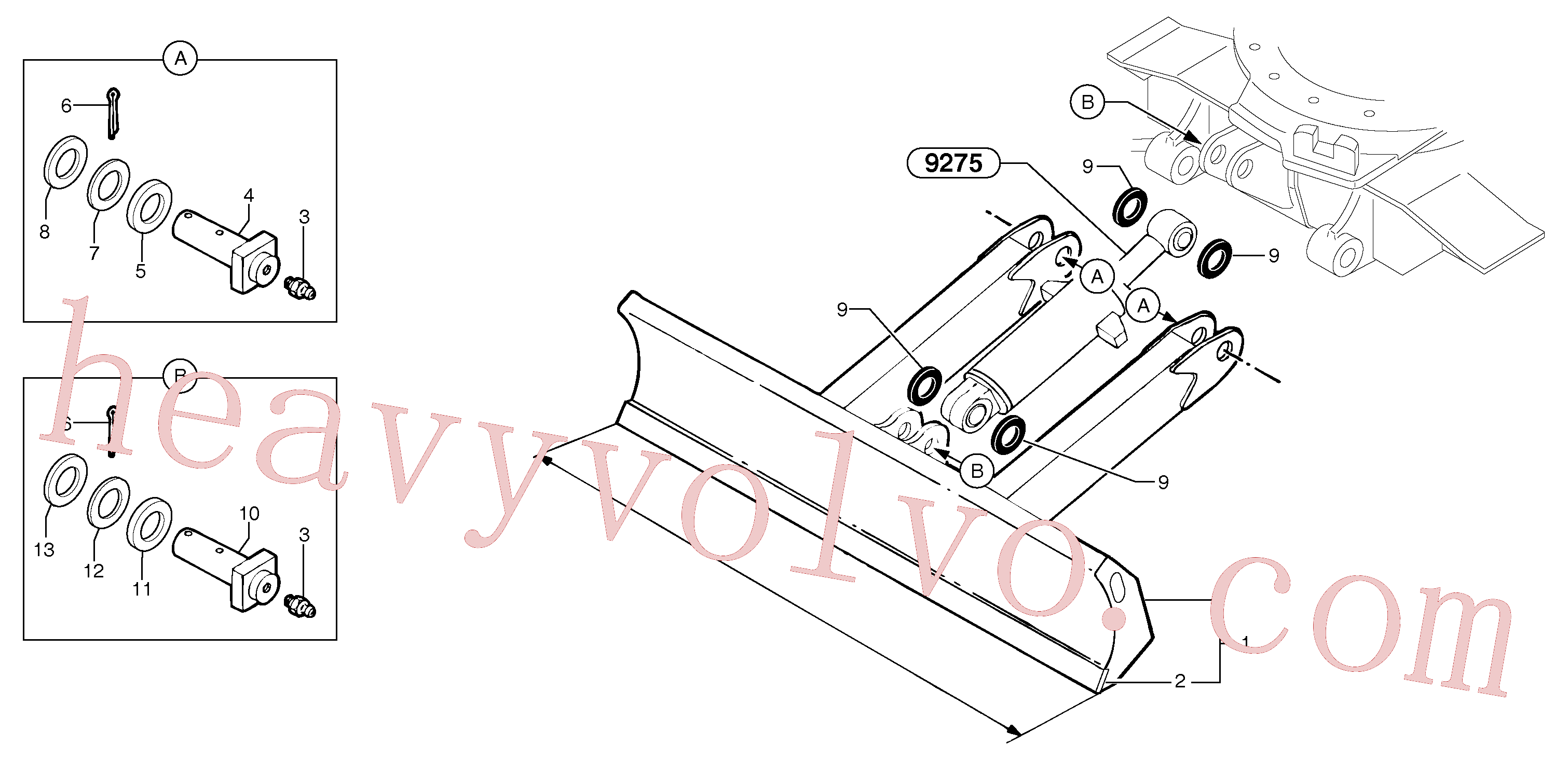 PJ4090023 for Volvo Dozer blade(9271Z2 assembly)