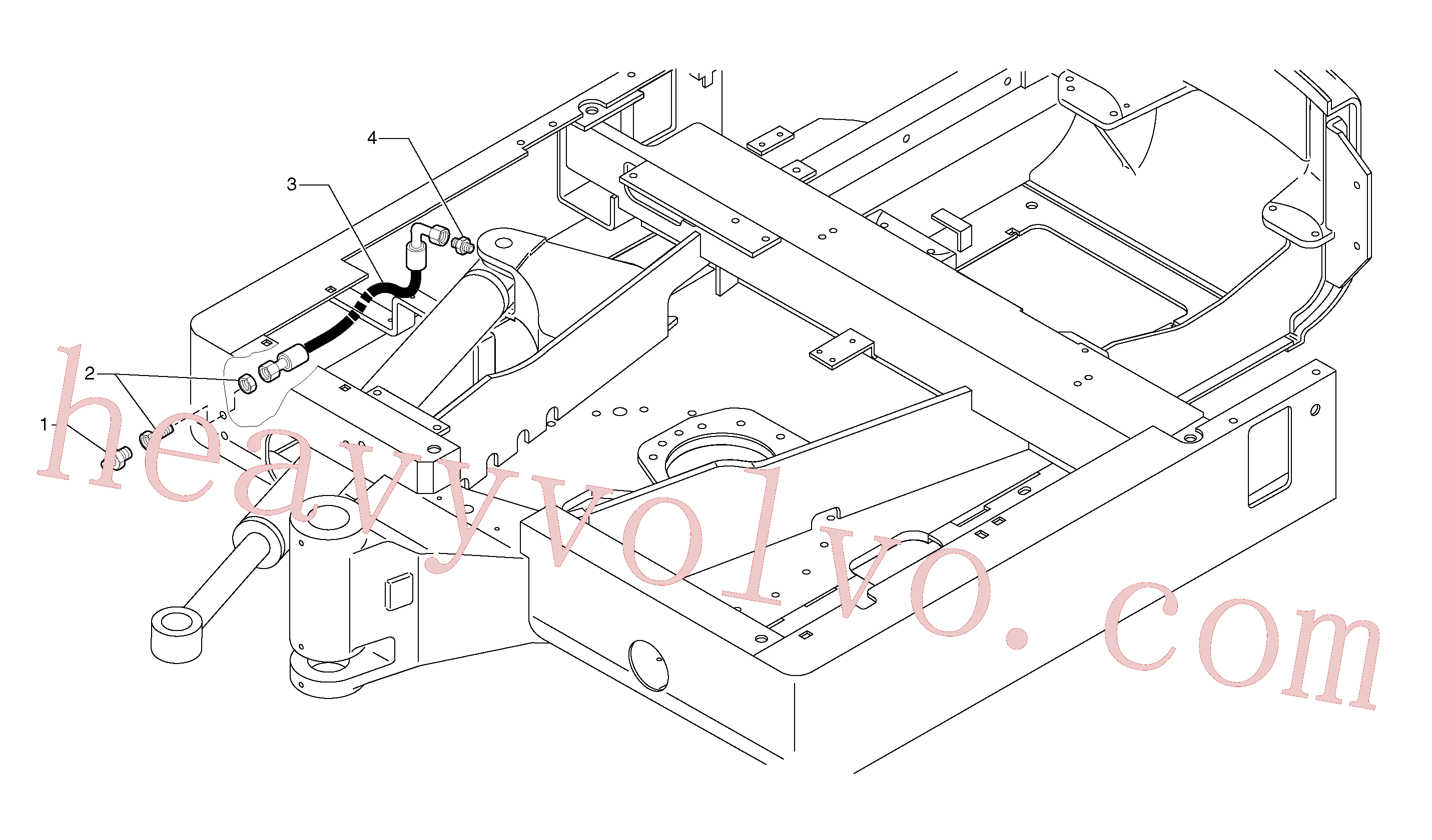 VOE11802392 for Volvo Lubrication ( boom offset cylinder )(9716GY1 assembly)