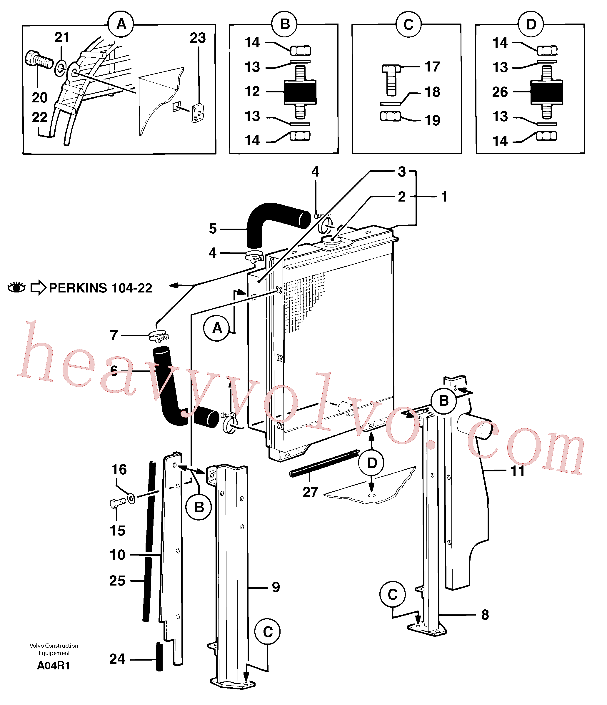 VOE11806173 for Volvo Radiator ( water )(A04R1 assembly)