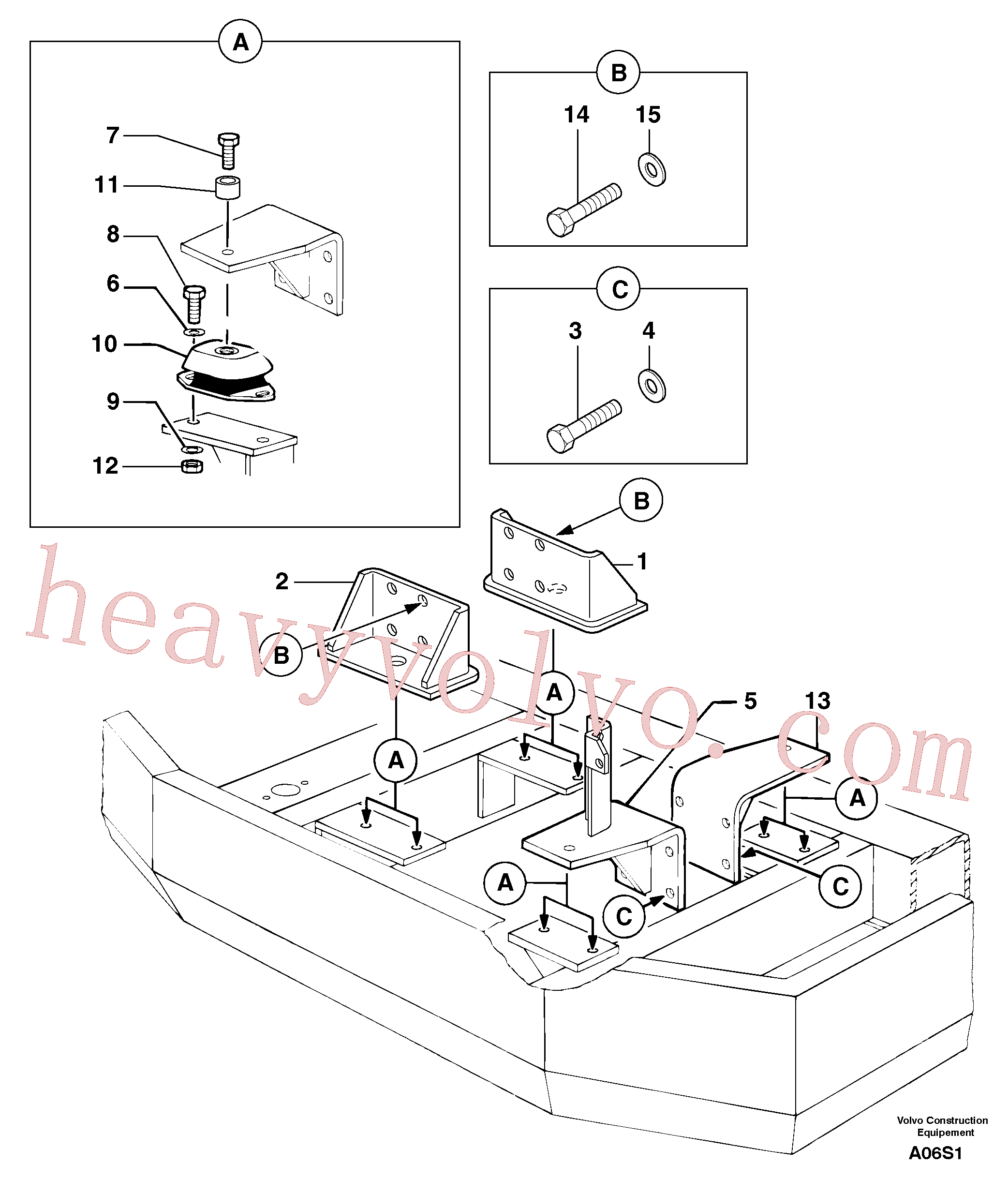 PJ4380089 for Volvo Engine mounts(A06S1 assembly)