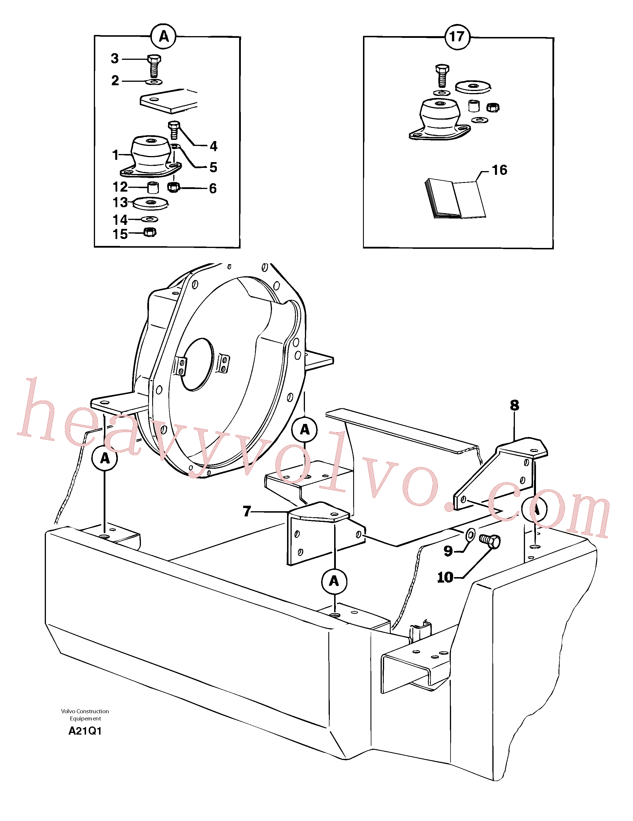 VOE11804239 for Volvo Engine mounts(A21Q1 assembly)