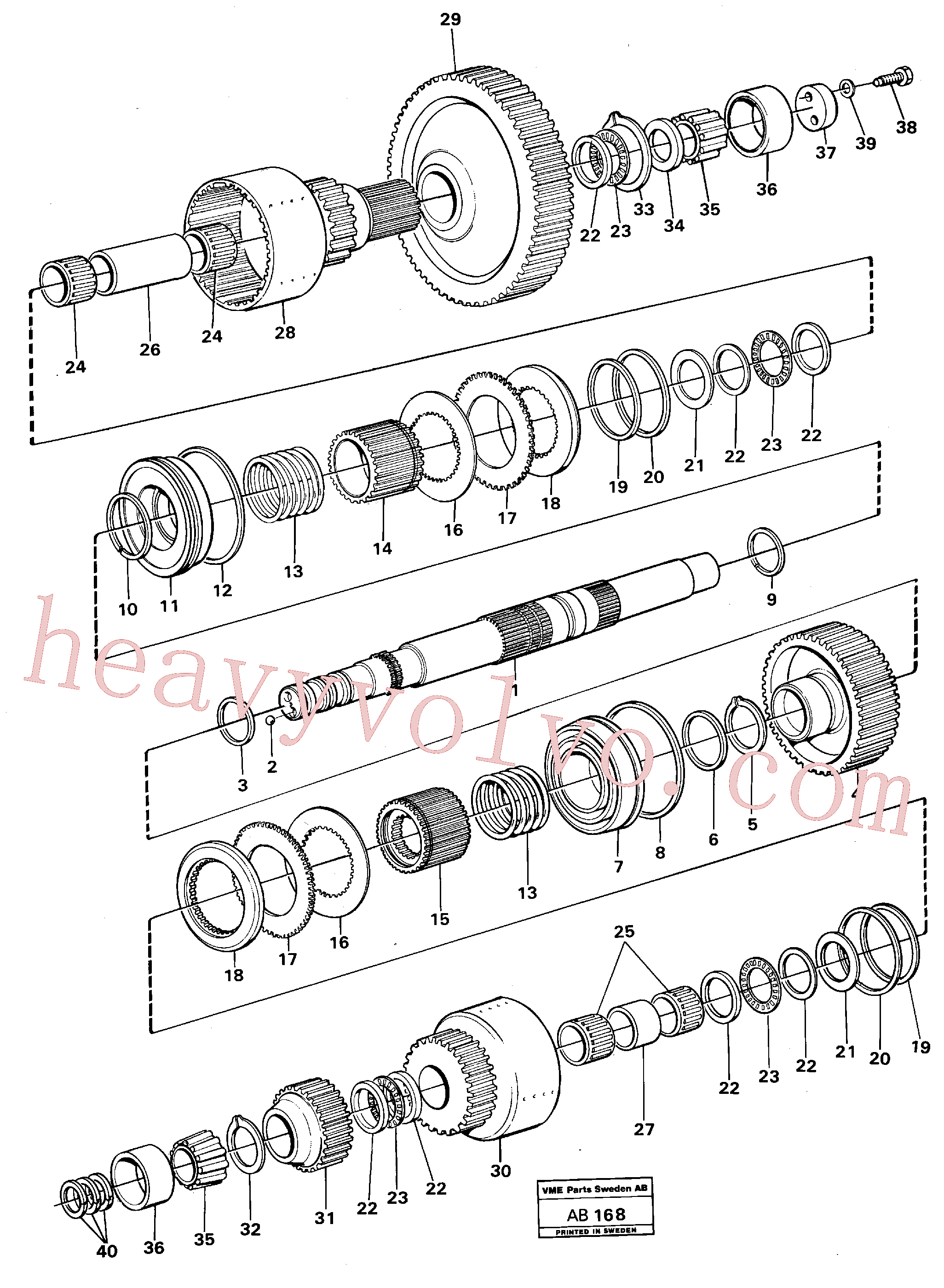 VOE11037153 for Volvo Hydraulic clutch forward/3:rd speeds(AB168 assembly)