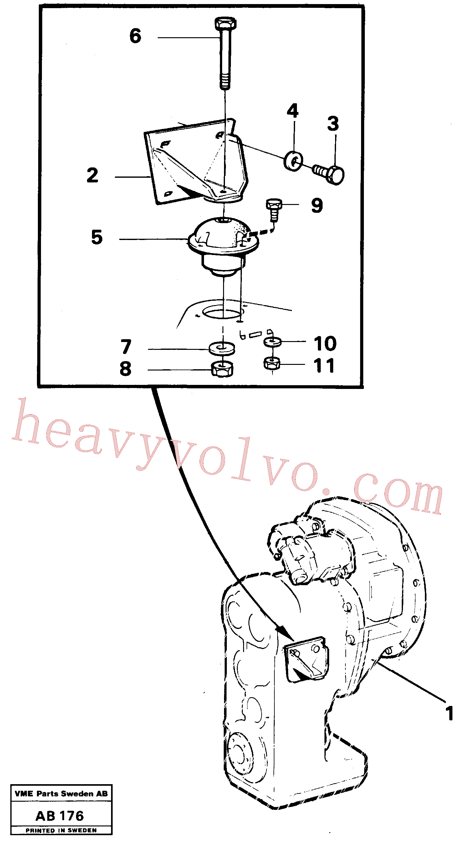 VOE14014634 for Volvo Gear box housing with fitting parts(AB176 assembly)