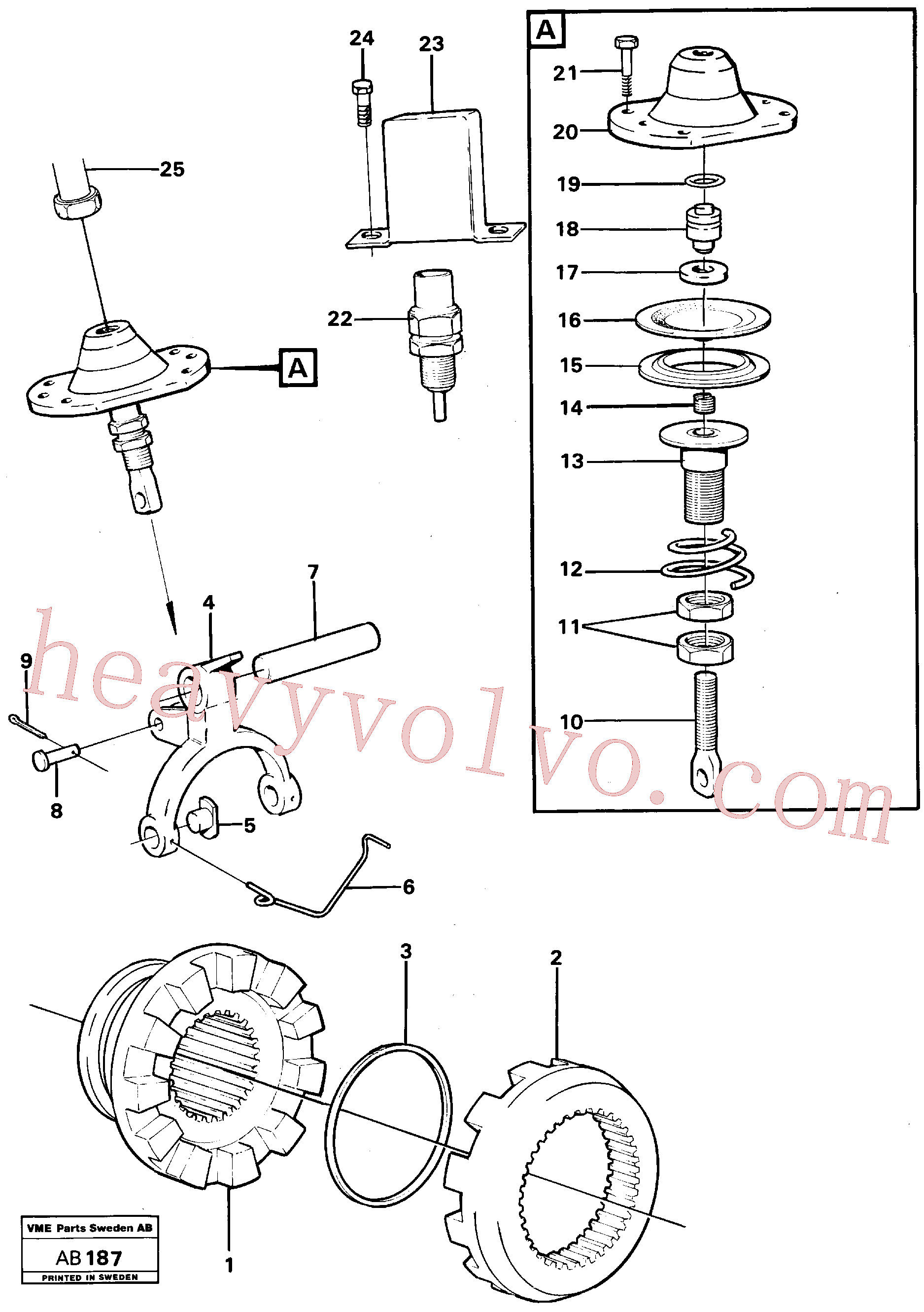 VOE11168155 for Volvo Differential lock(AB187 assembly)