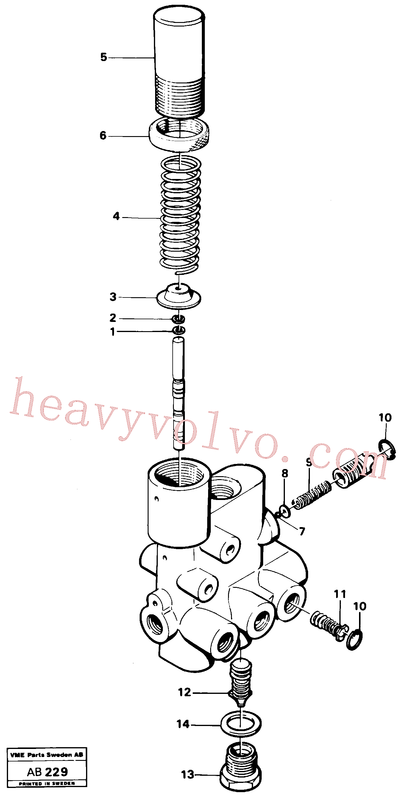 VOE914503 for Volvo Relief valve(AB229 assembly)