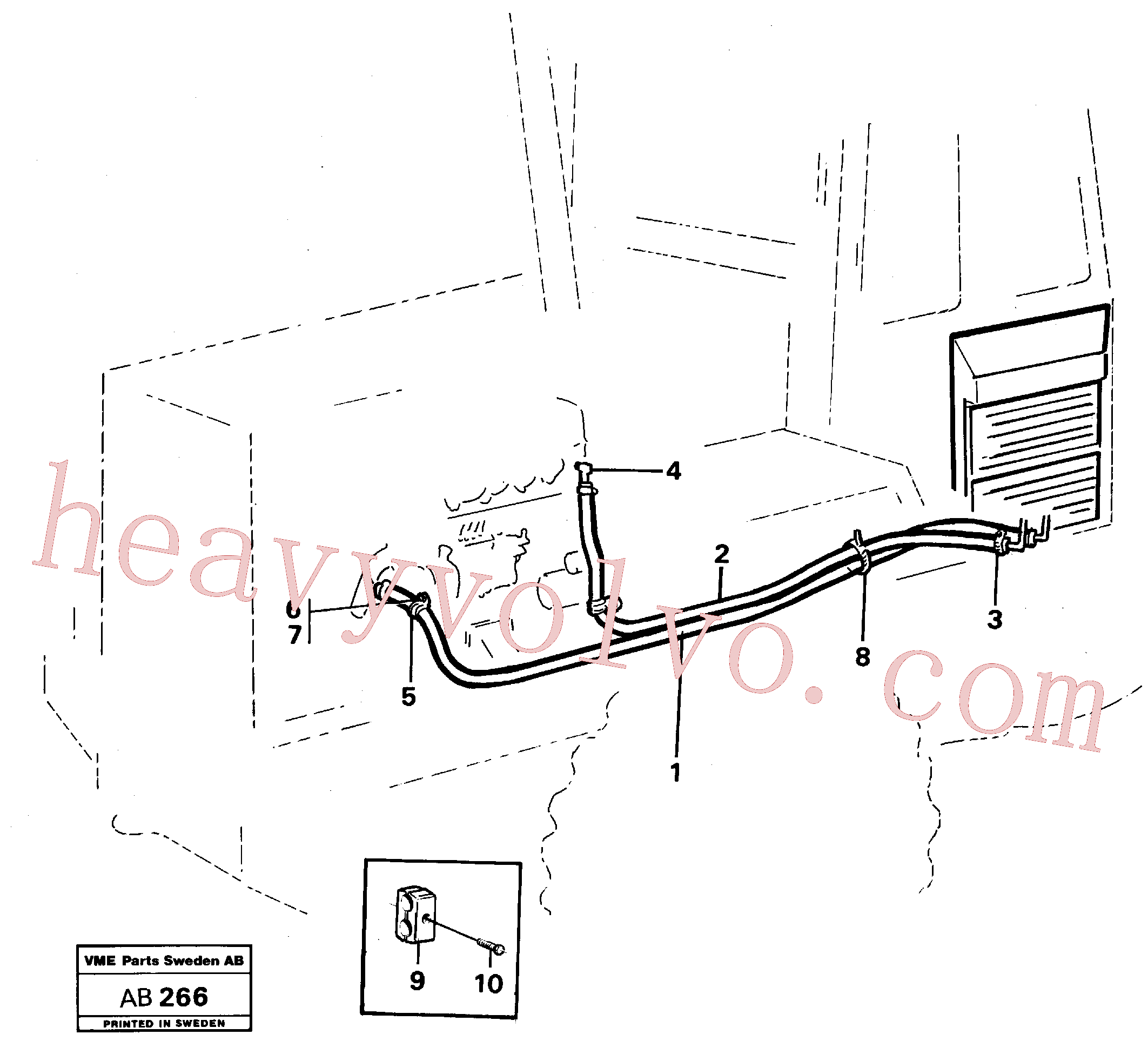 VOE13961607 for Volvo Heating system: hoses(AB266 assembly)