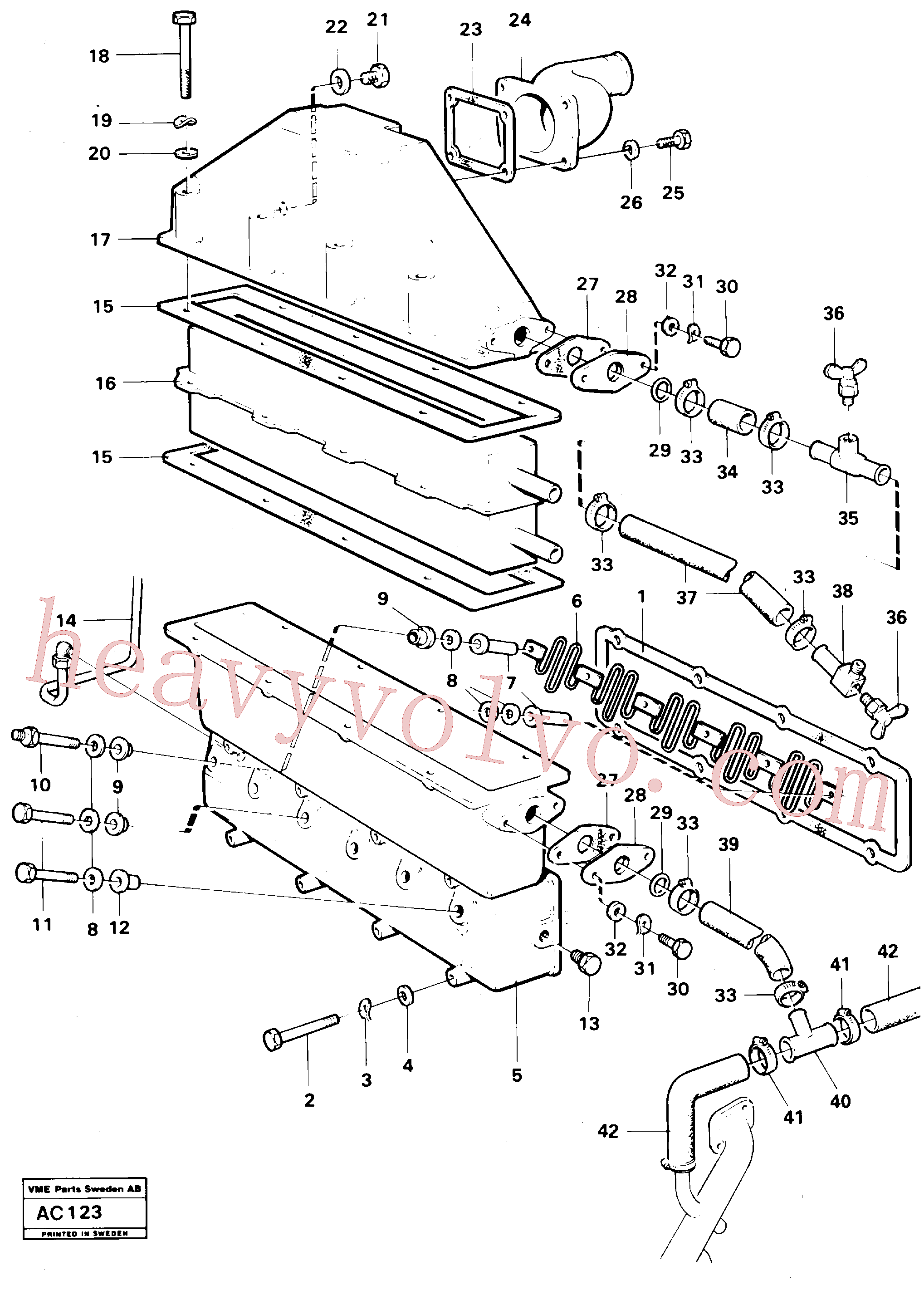 VOE940094 for Volvo Intercooler(AC123 assembly)