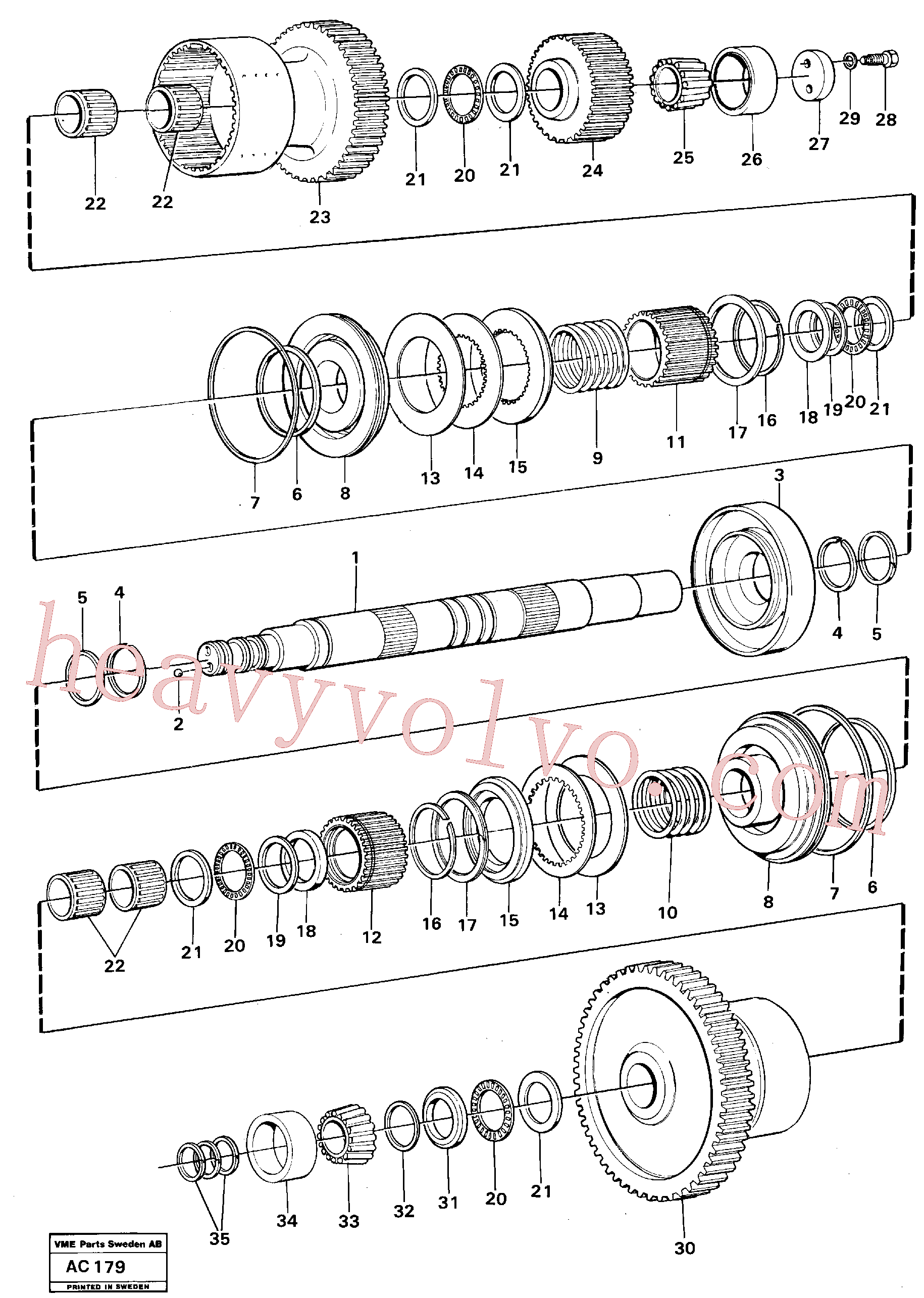 VOE11037723 for Volvo Hydraulic clutch 1:st and 2:nd speeds(AC179 assembly)