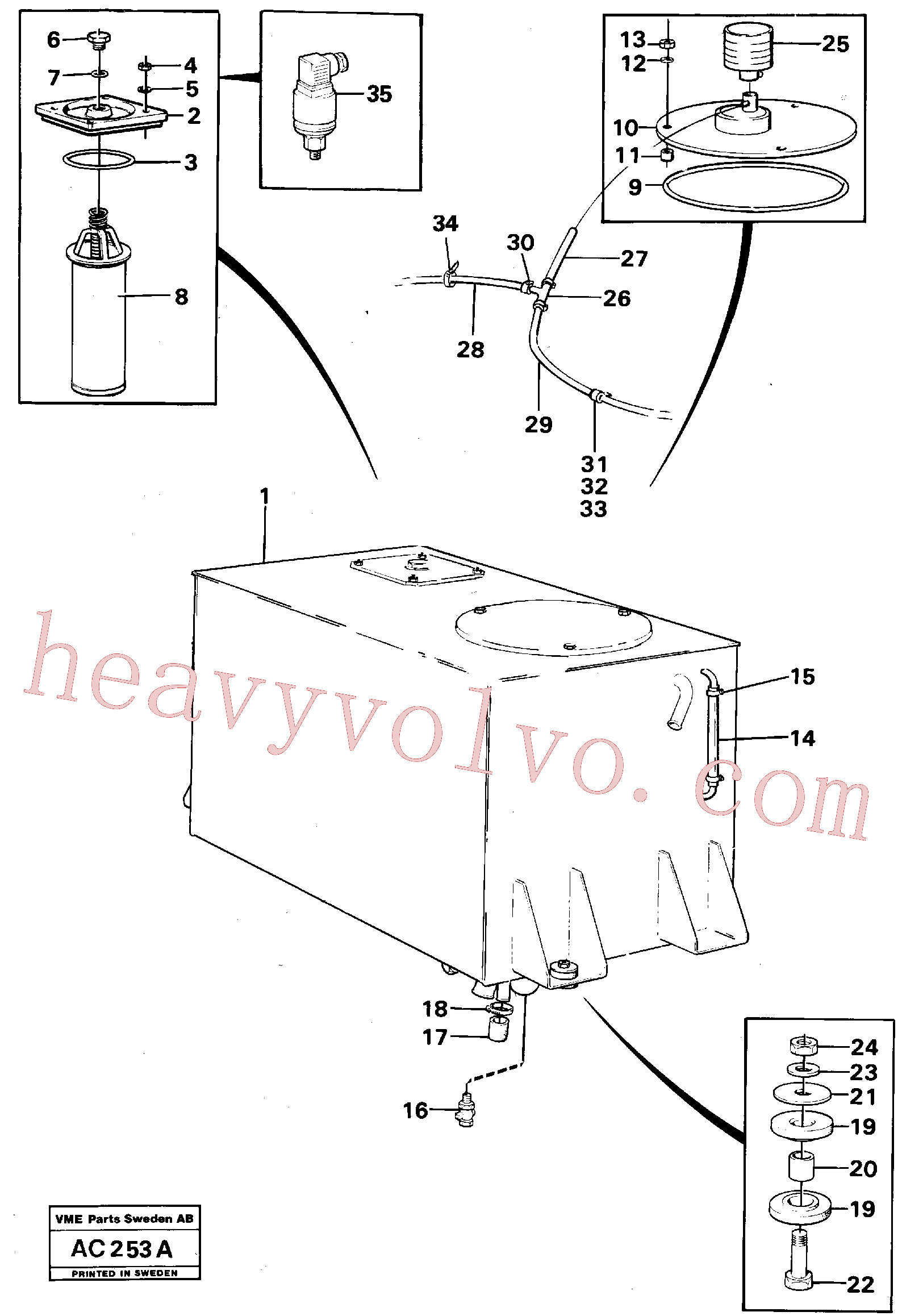 VOE930428 for Volvo Hydraulic oil tank(AC253A assembly)