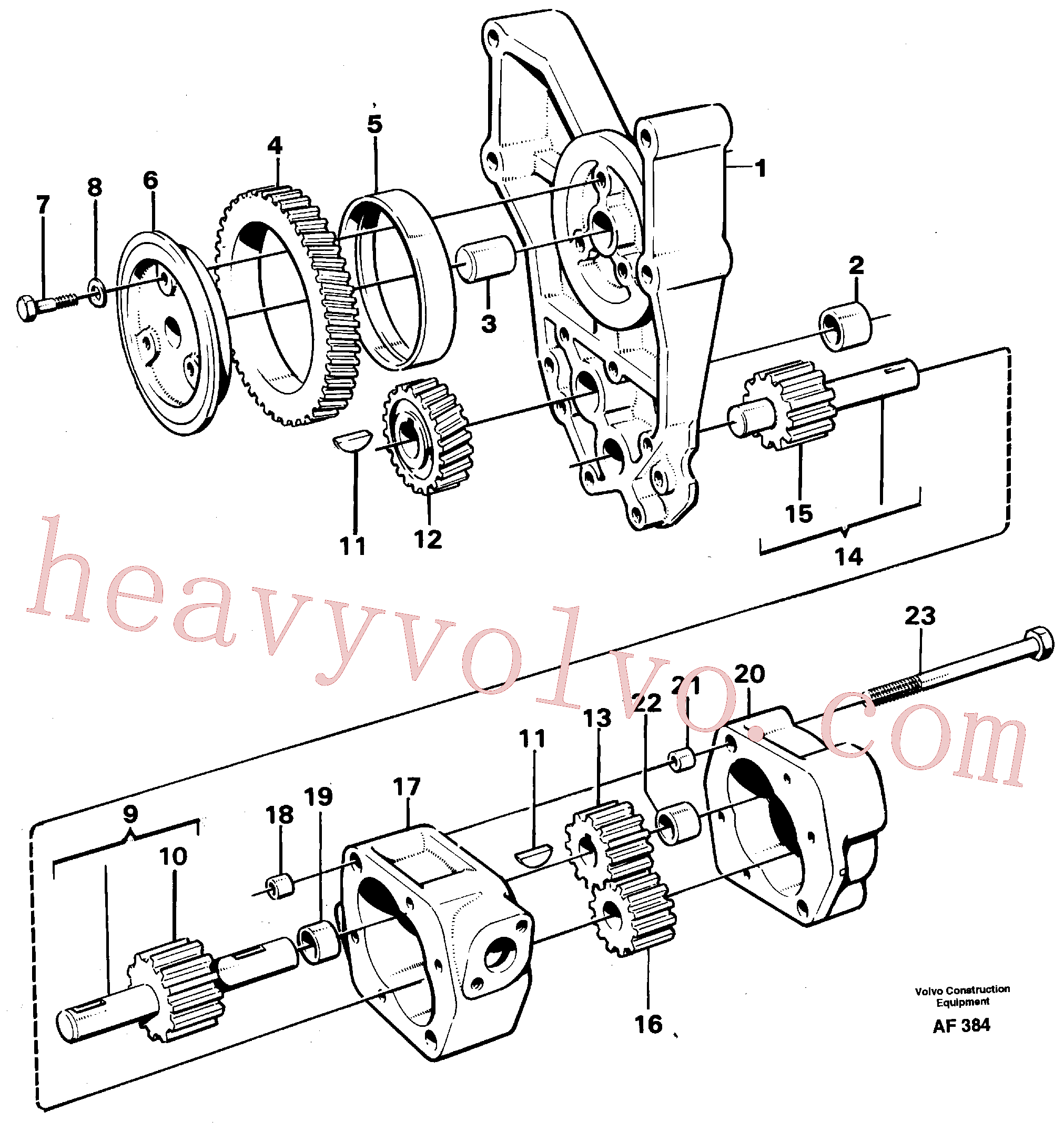 VOE13941907 for Volvo Oil pump(AF384 assembly)