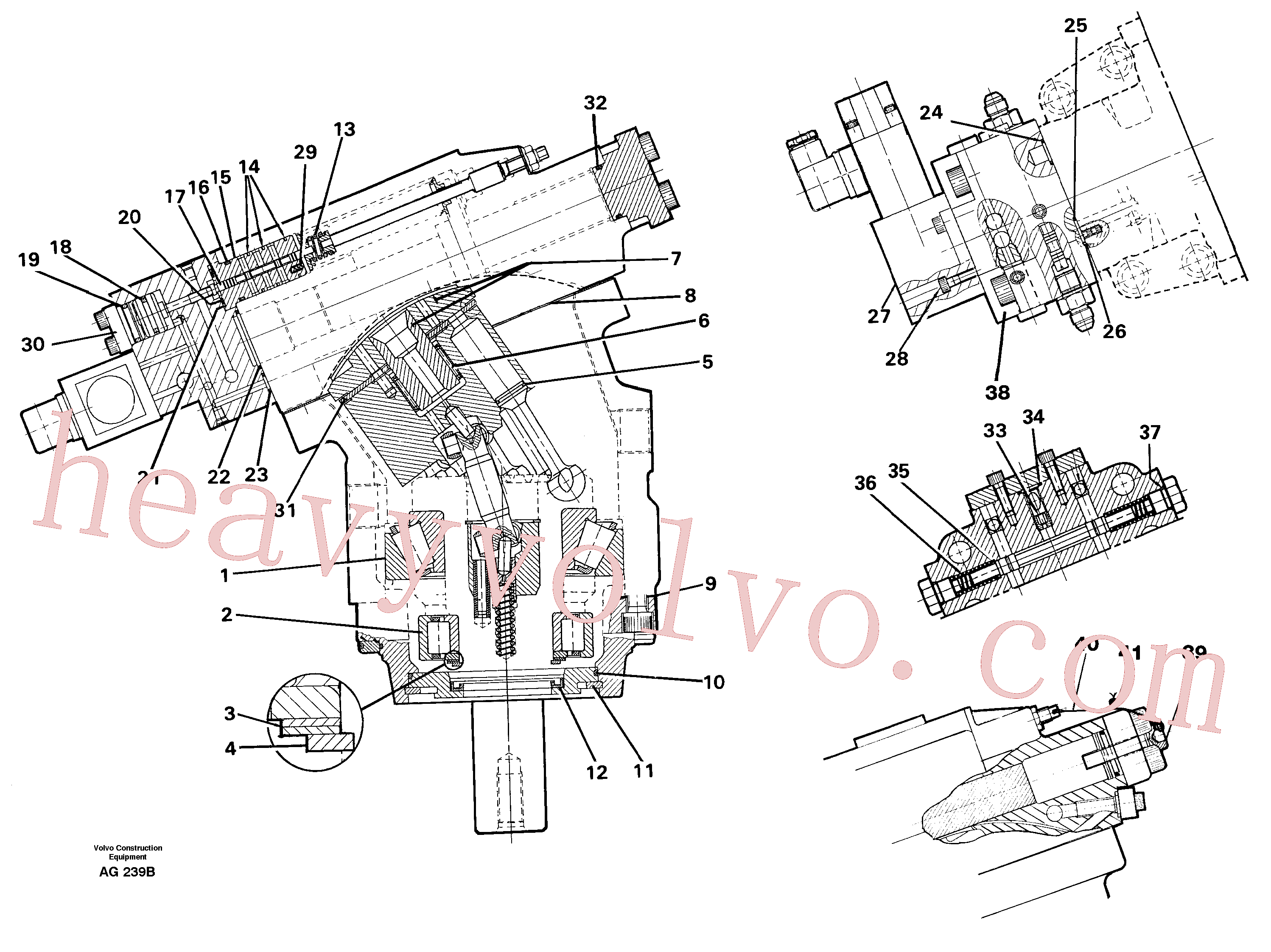 VOE968207 for Volvo Hydraulic motor(AG239B assembly)