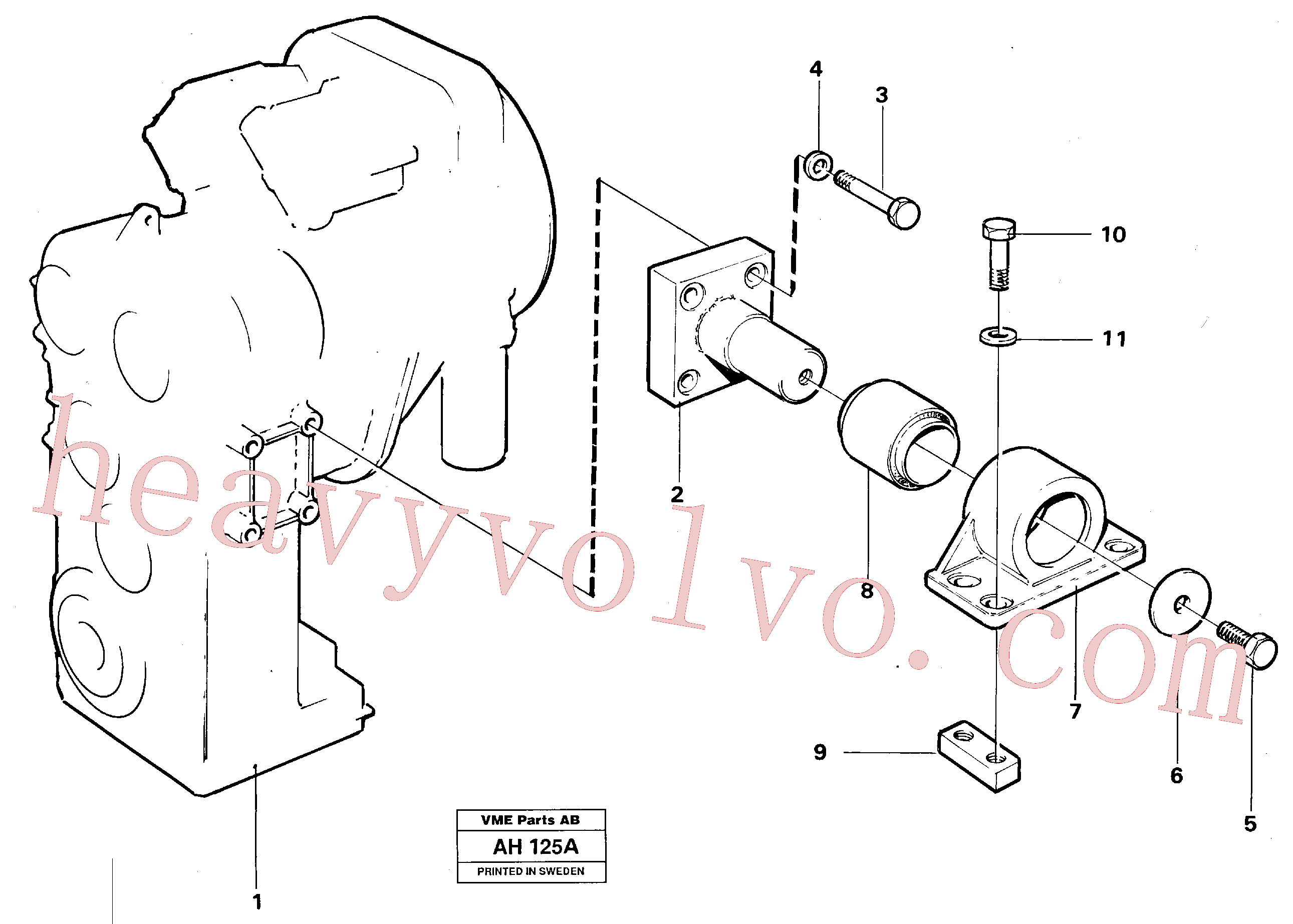 VOE955368 for Volvo Gear box housing with fitting parts(AH125A assembly)