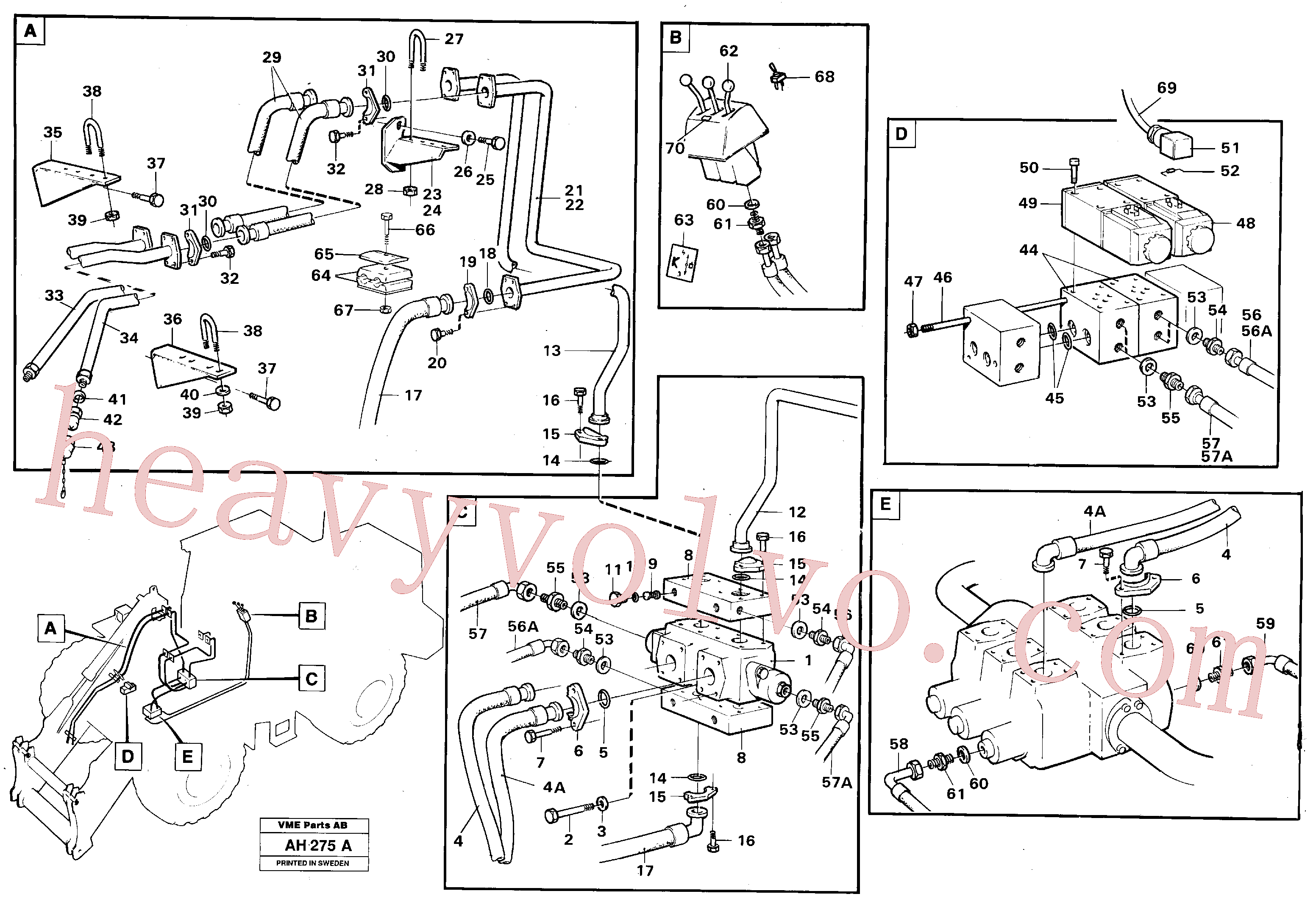 VOE955303 for Volvo Extra hydraulic equipment, 3rd and 4th function(AH275A assembly)