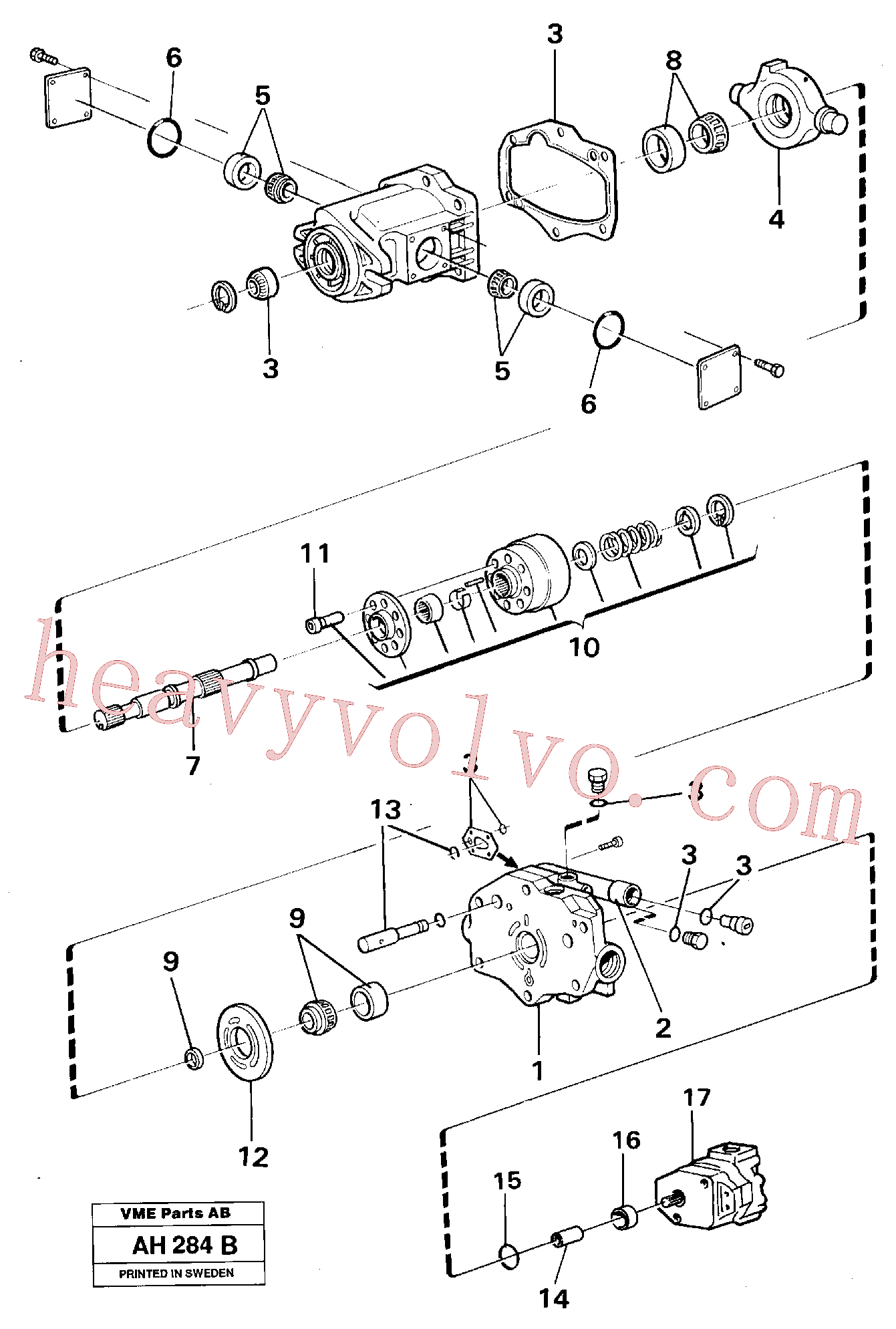 VOE11994186 for Volvo Hydraulic pump(AH284B assembly)