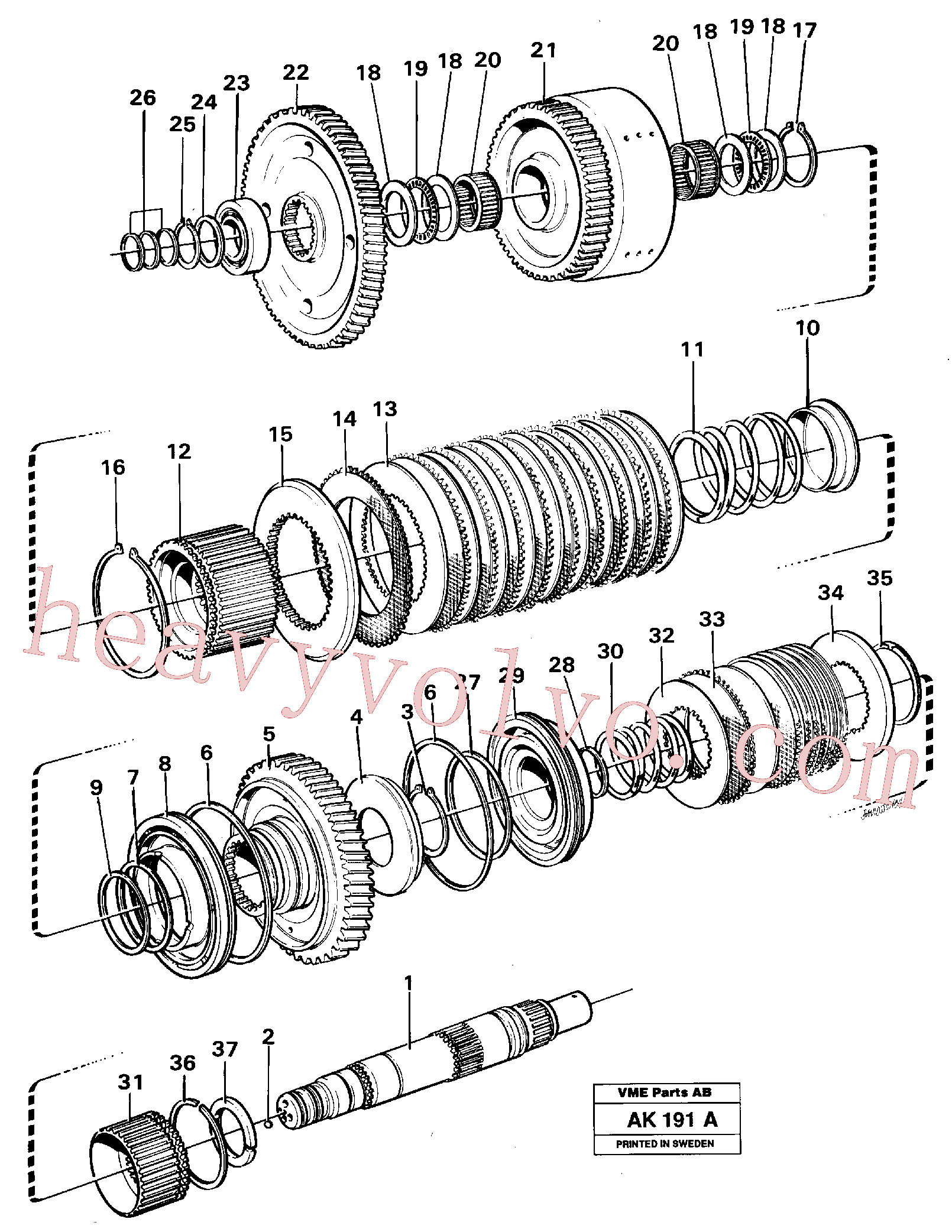 VOE4720768 for Volvo Hydraulic clutch, reverse / 2nd speed.(AK191A assembly)